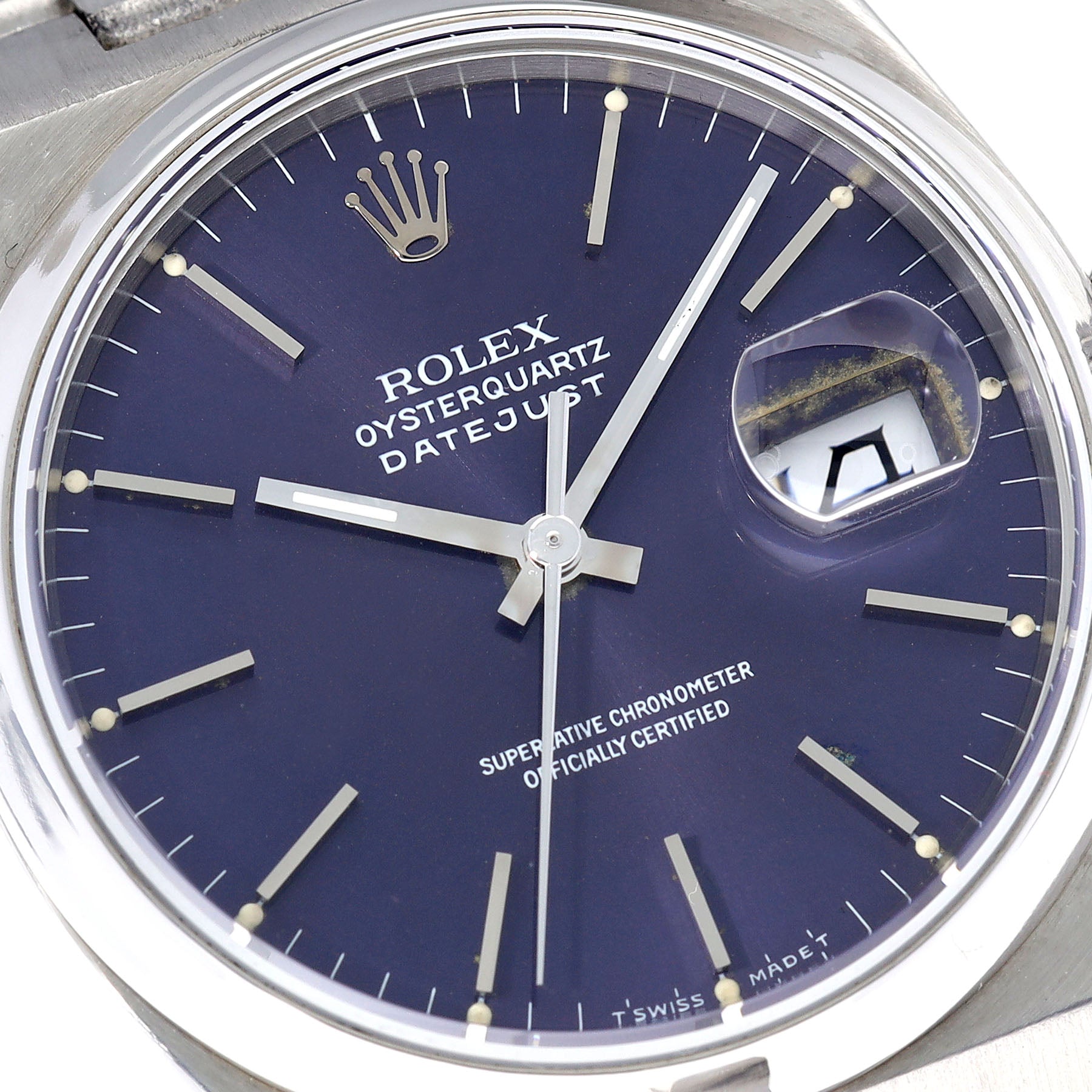 Rolex Datejust Oysterquartz Referenz 17000 Lila Zifferblatt