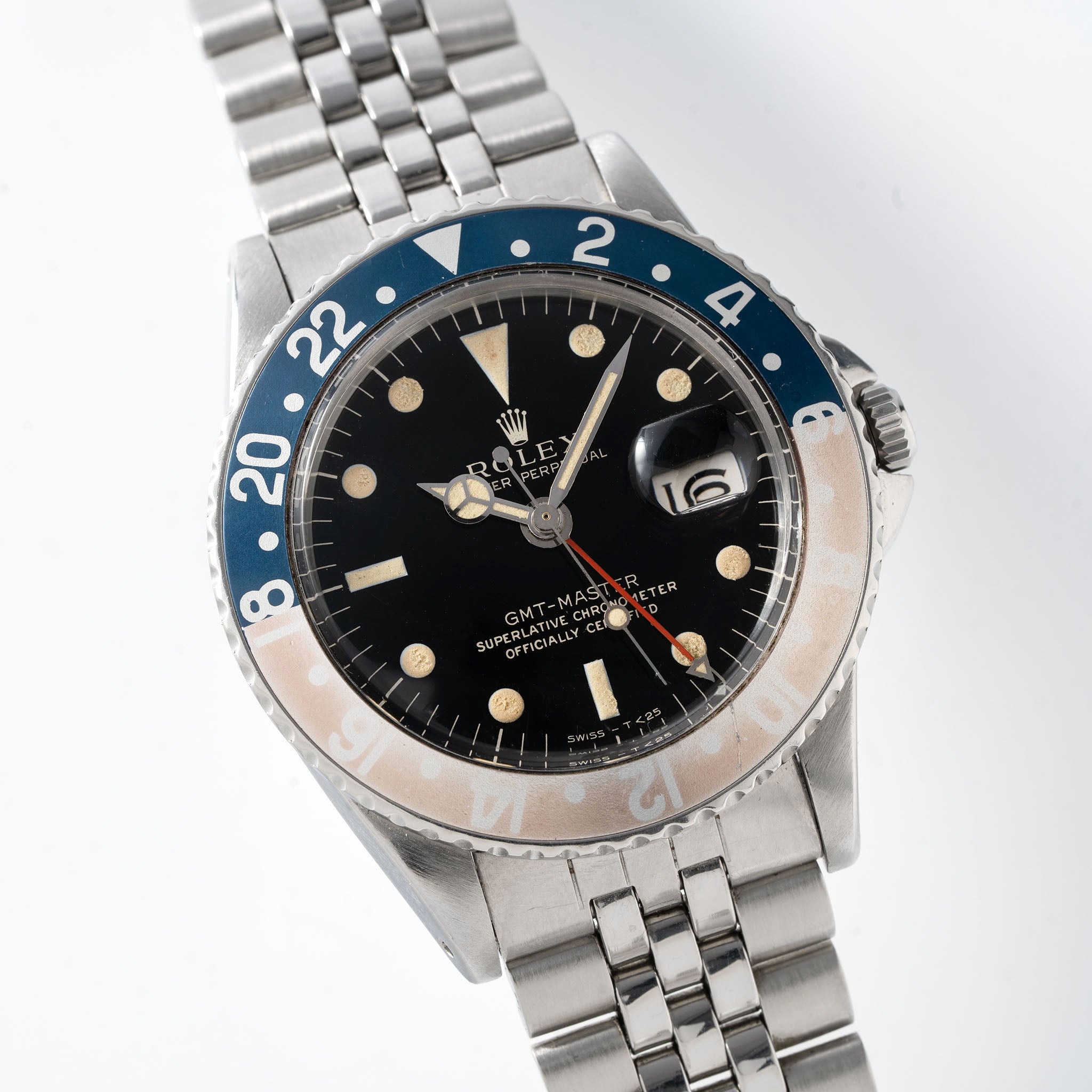 Rolex GMT-Master 1675 Gilt Zifferblatt Pointed crown guards