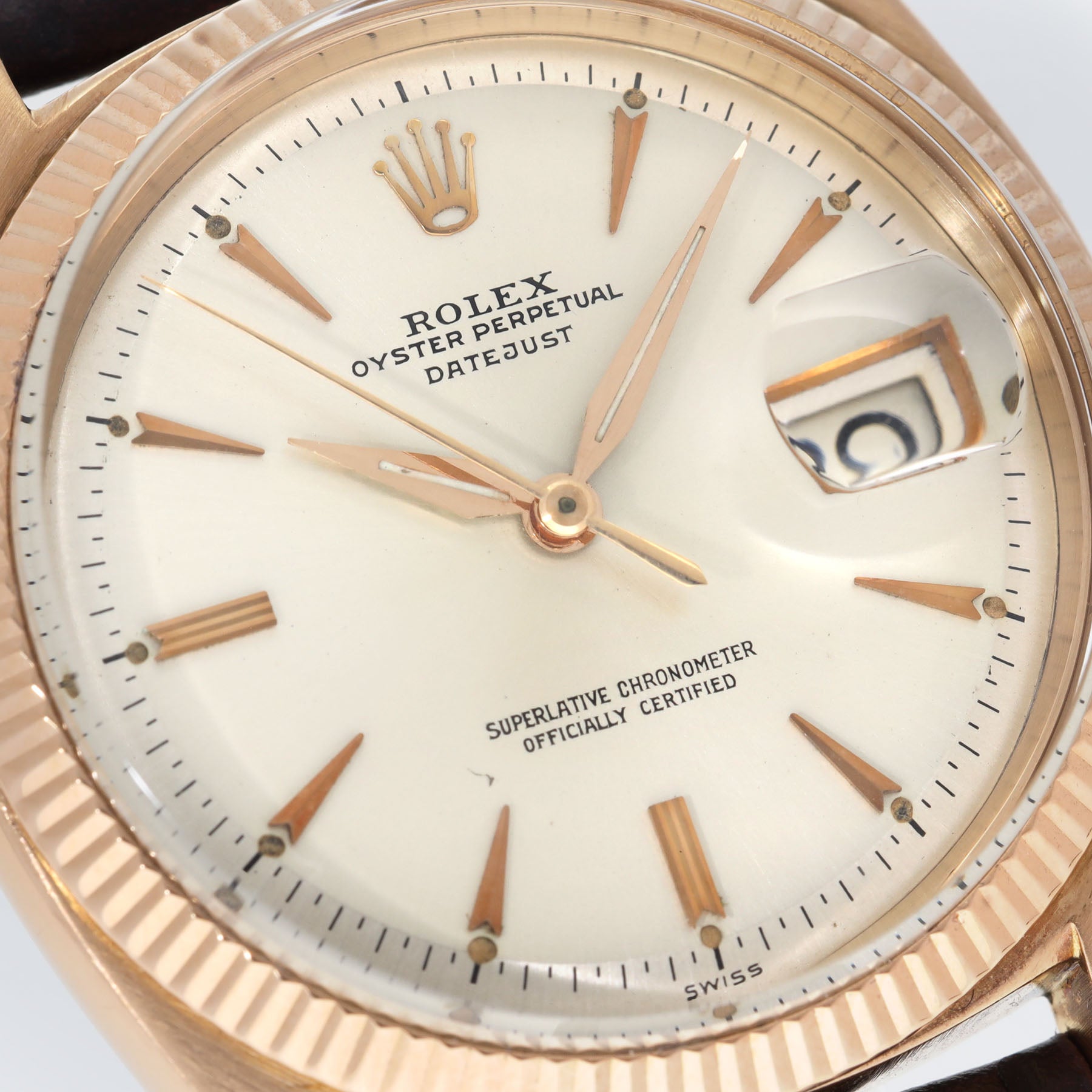 Rolex Datejust Referenz 6605 Roségold