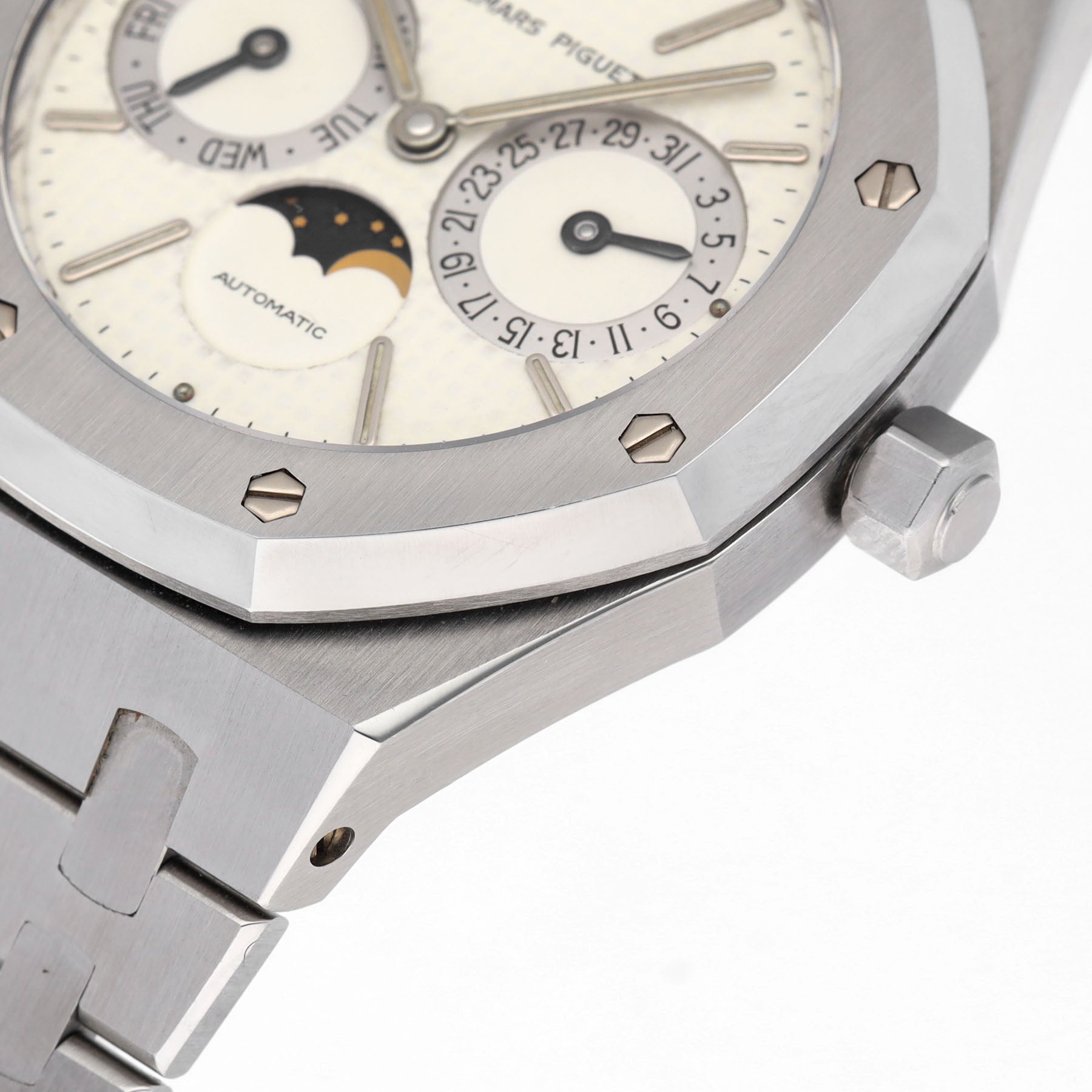 Audemars Piguet Royal Oak 25594ST Day Date Mondphase Creme Zifferblatt