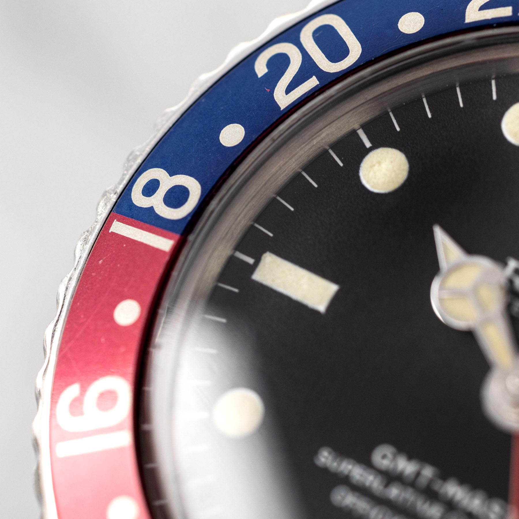 Rolex GMT-Master 1675 MK1 Long-E Zinksulfid Zifferblatt