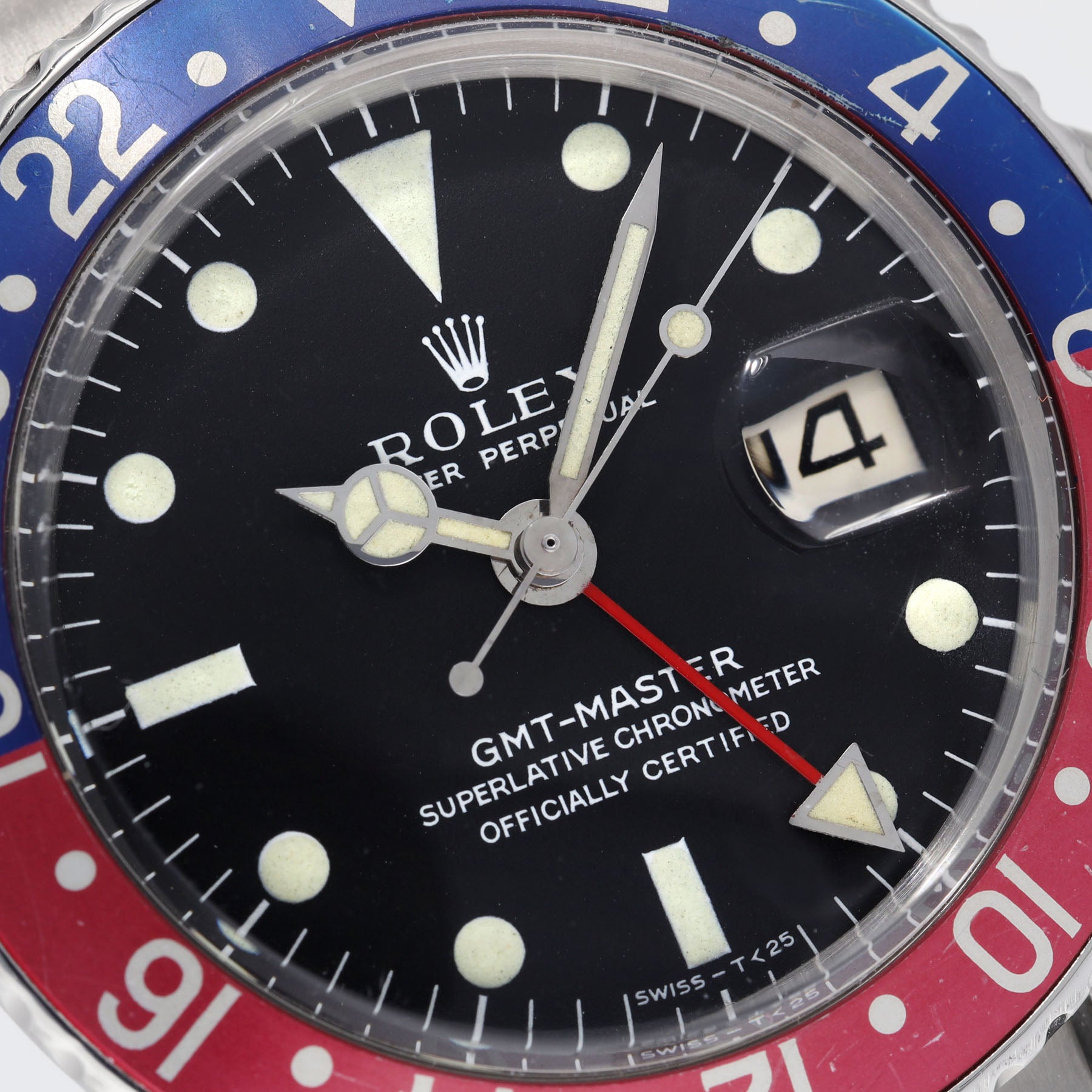 Rolex GMT-Master 1675 MK1 Long-E Zinksulfid Zifferblatt