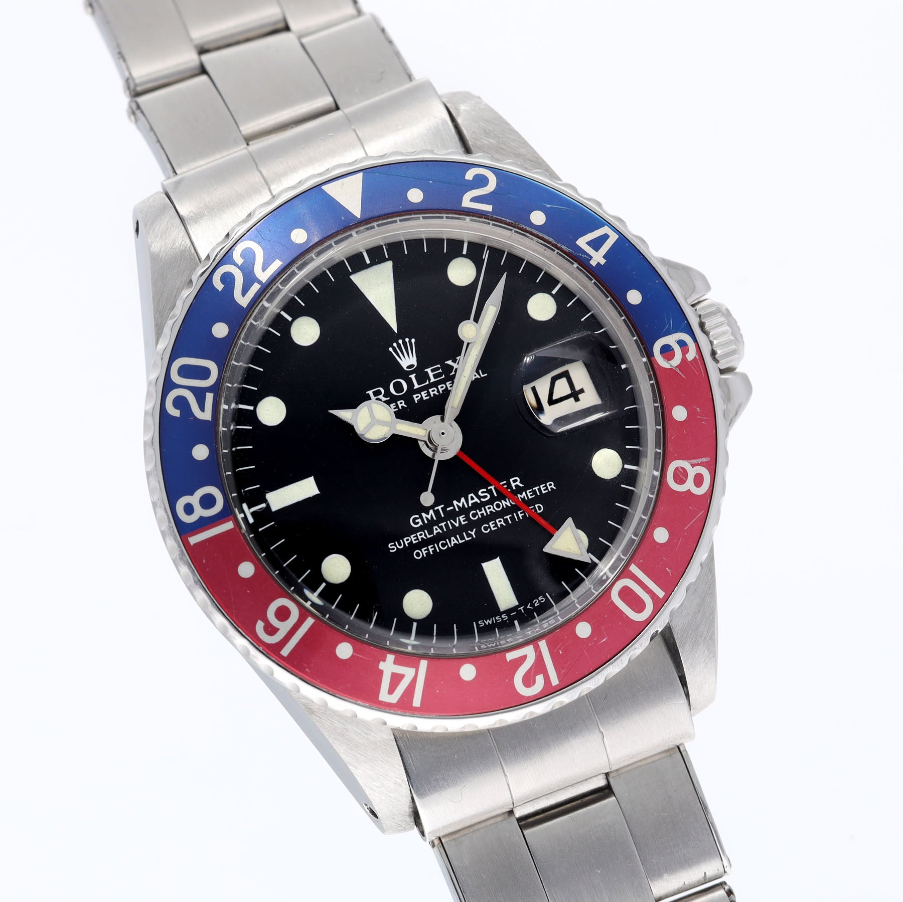 Rolex GMT-Master 1675 MK1 Long-E Zinksulfid Zifferblatt