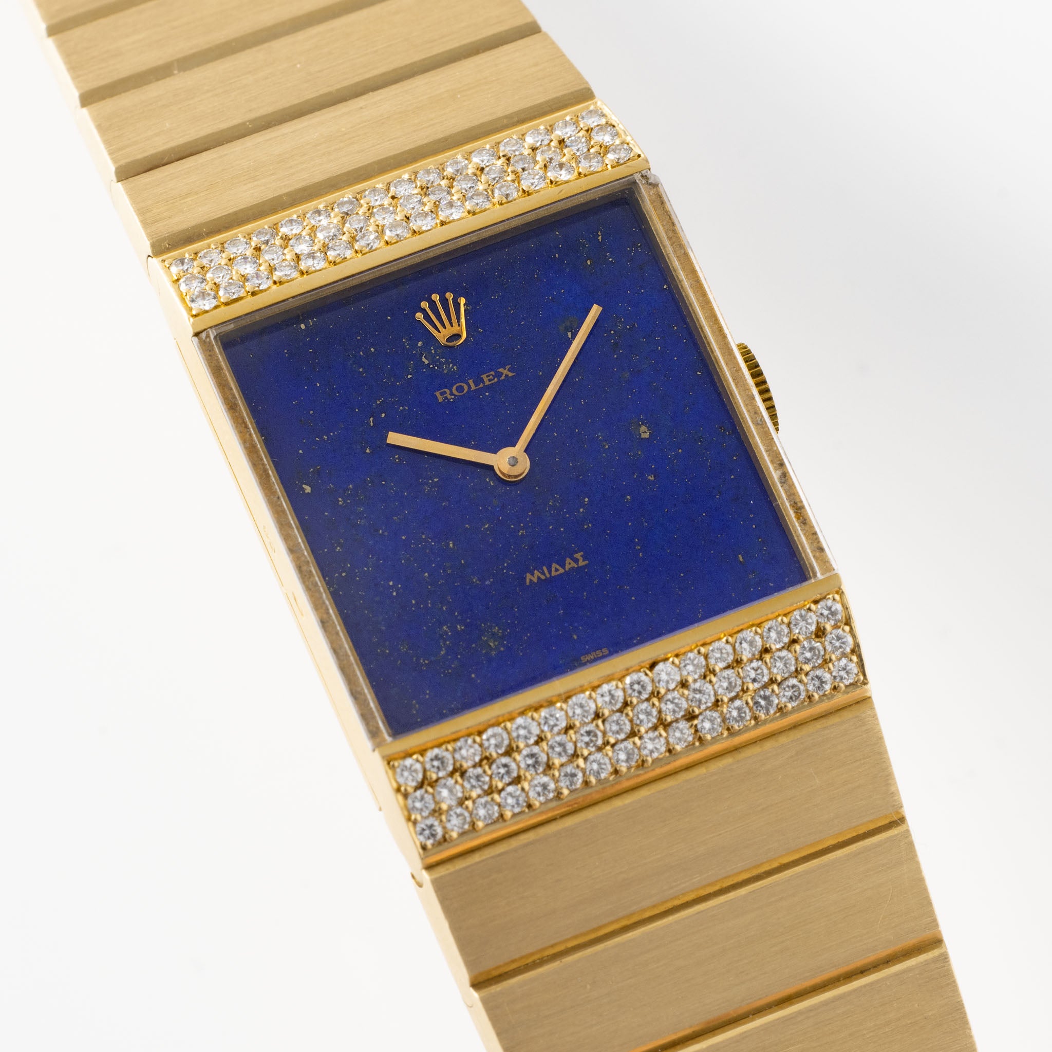  Rolex King Midas 4611 Lapis Lazuli Zifferblatt MIt Diamantbesatz