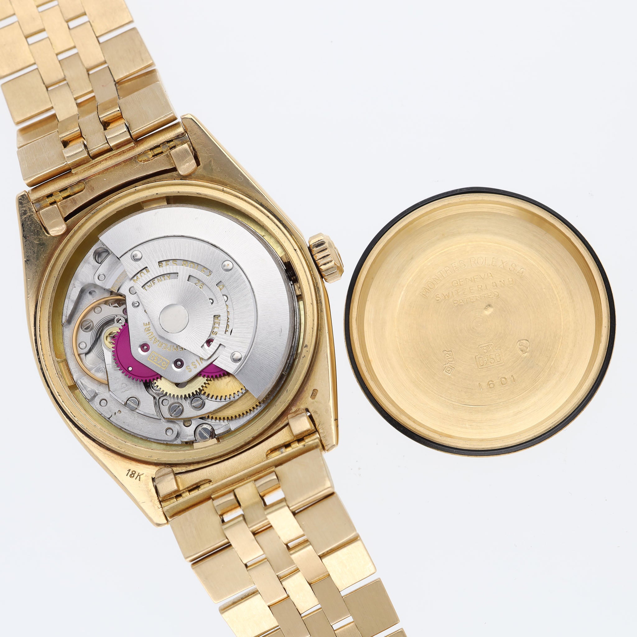Rolex Datejust 1601/8 Wide-Boy Zifferblatt 18 Karat Gelbgold