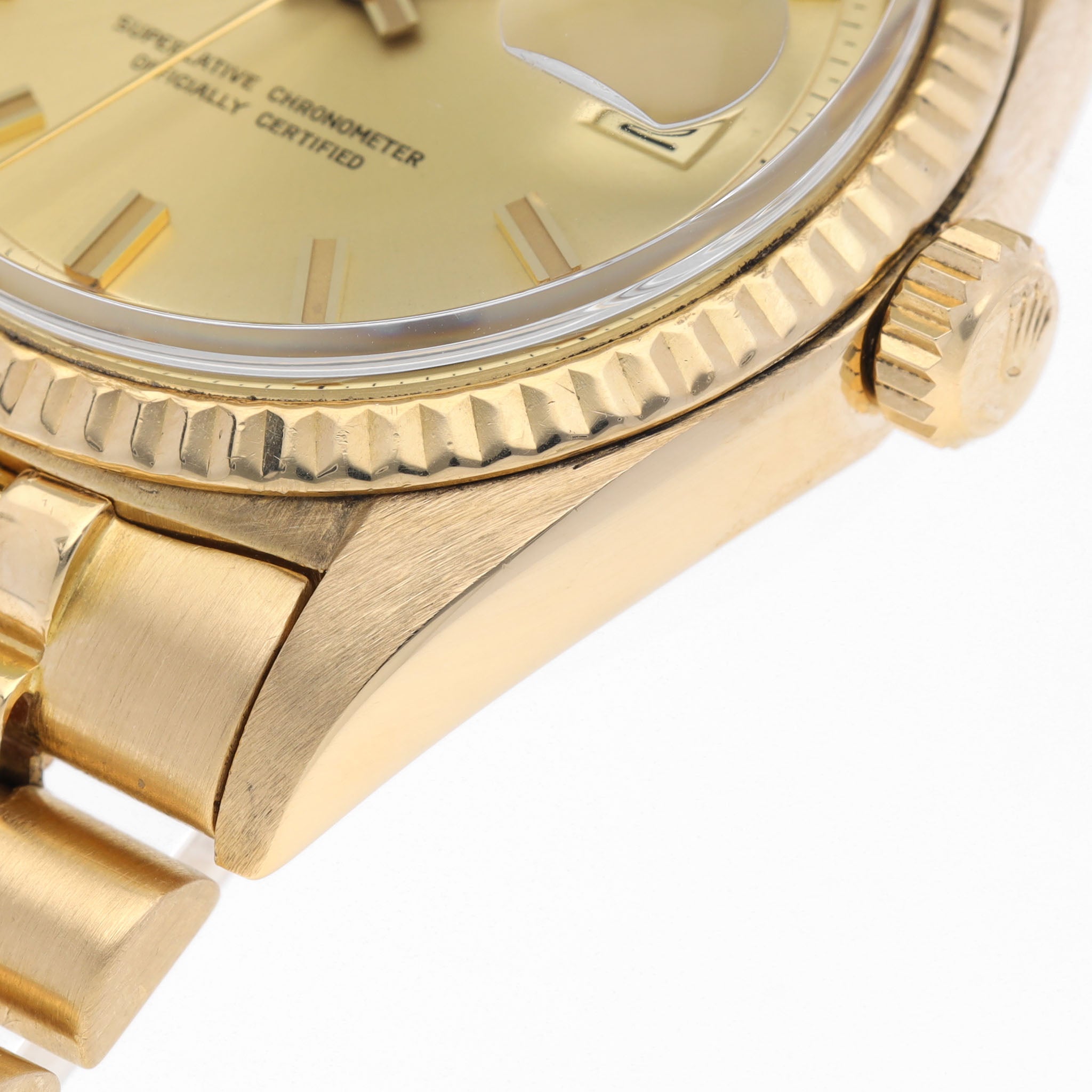 Rolex Datejust 1601/8 Wide-Boy Zifferblatt 18 Karat Gelbgold