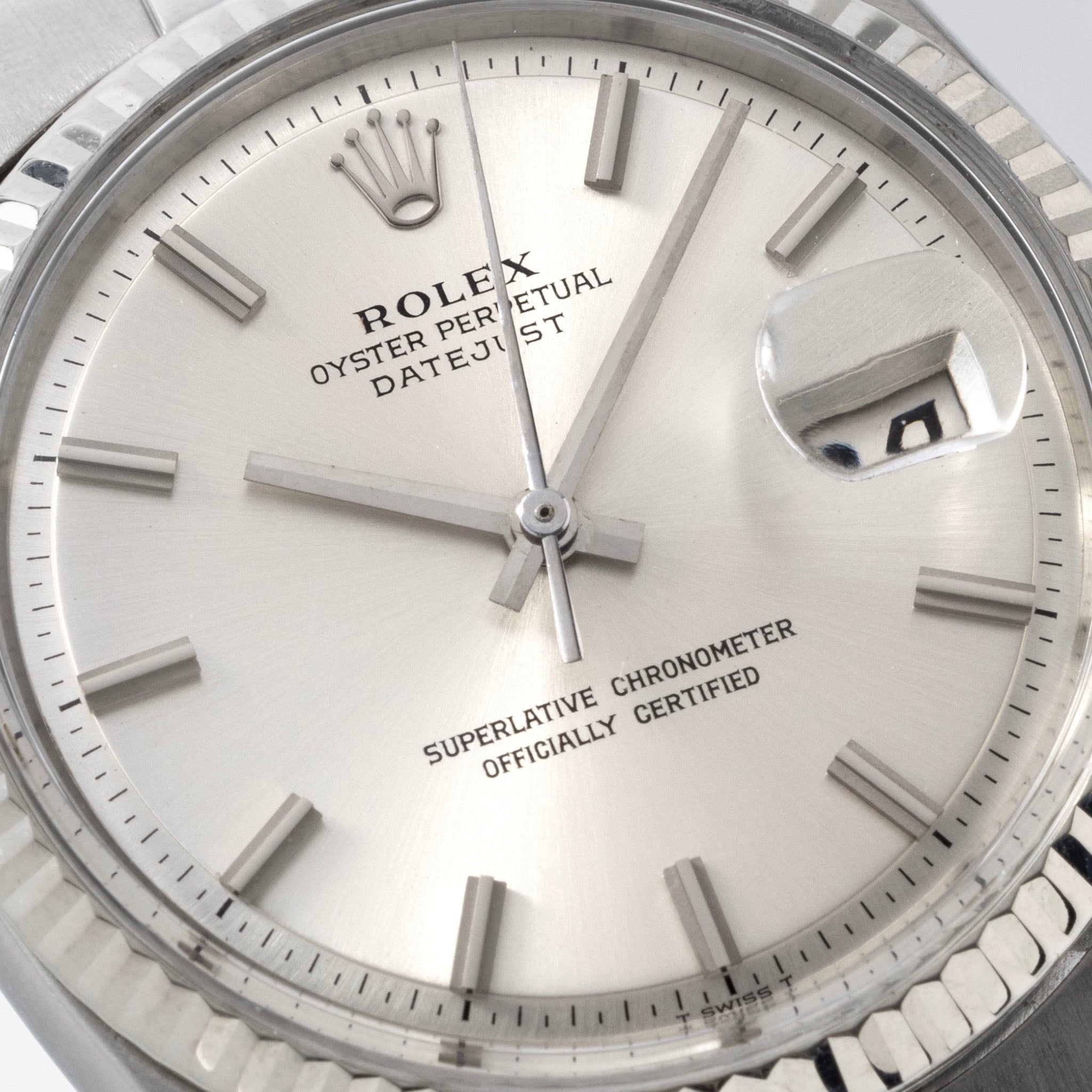  Rolex Datejust Referenz 1601 No-Lume Zifferblatt