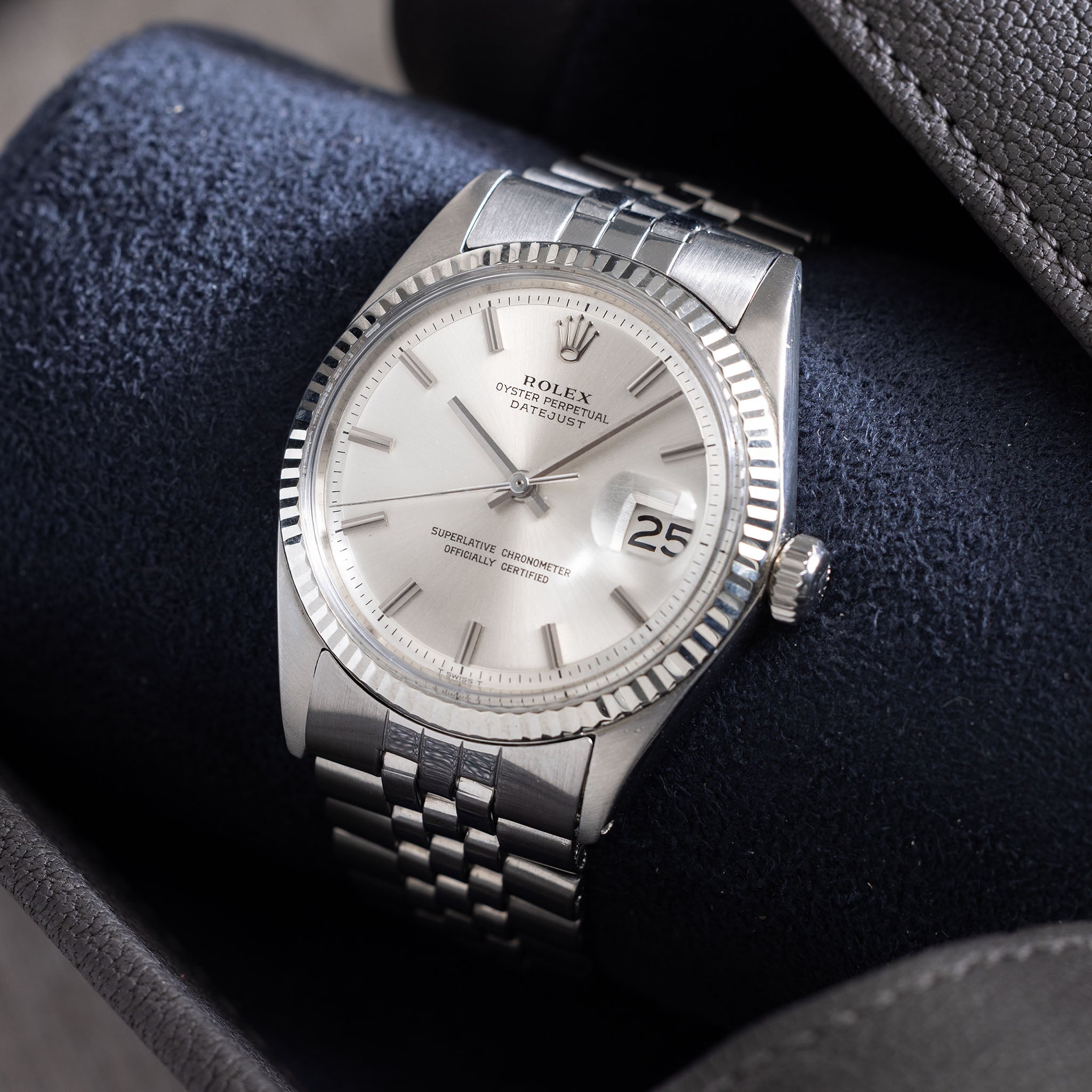  Rolex Datejust Referenz 1601 No-Lume Zifferblatt