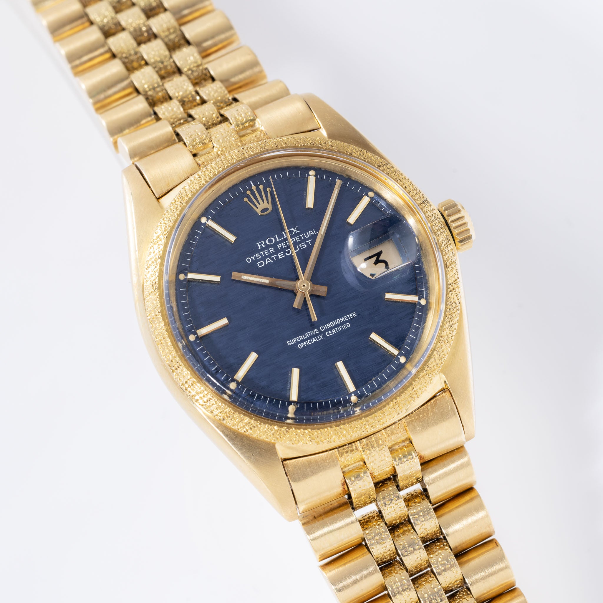 Rolex Datejust Referenz 1611 Morellis Mit Blauem Shantung Zifferblatt