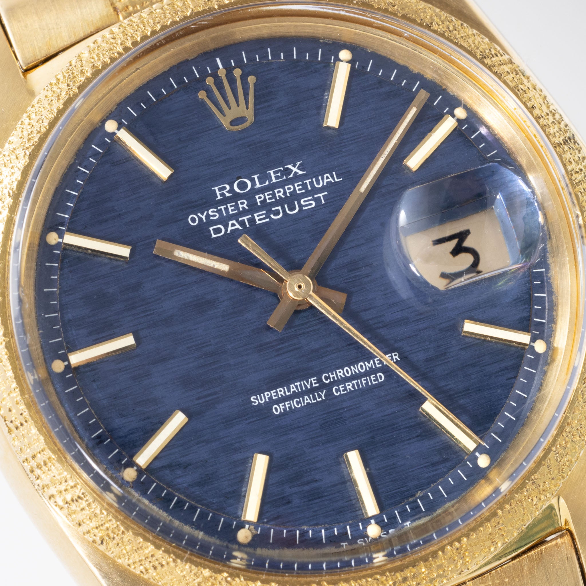 Rolex Datejust Referenz 1611 Morellis Mit Blauem Shantung Zifferblatt