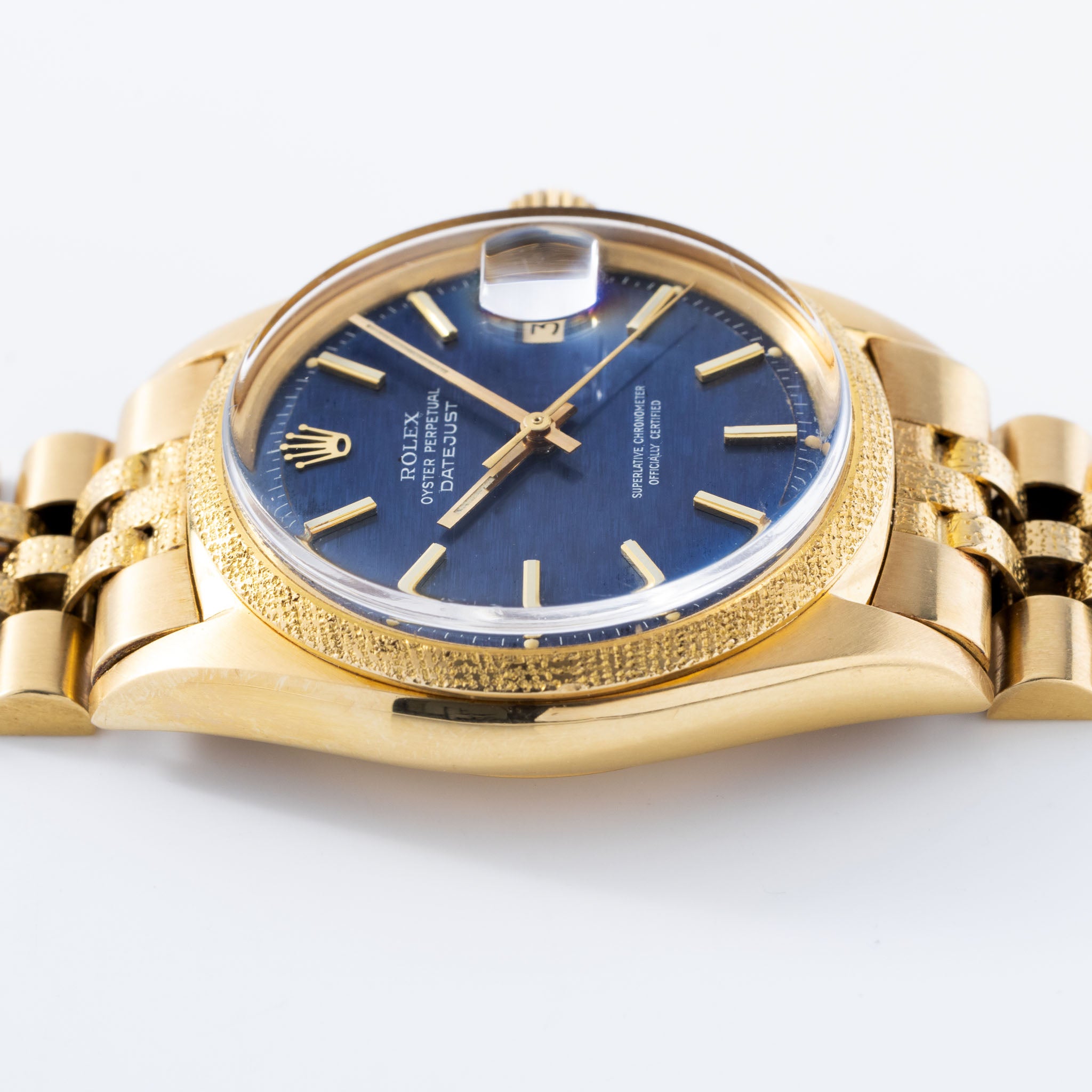 Rolex Datejust Referenz 1611 Morellis Mit Blauem Shantung Zifferblatt