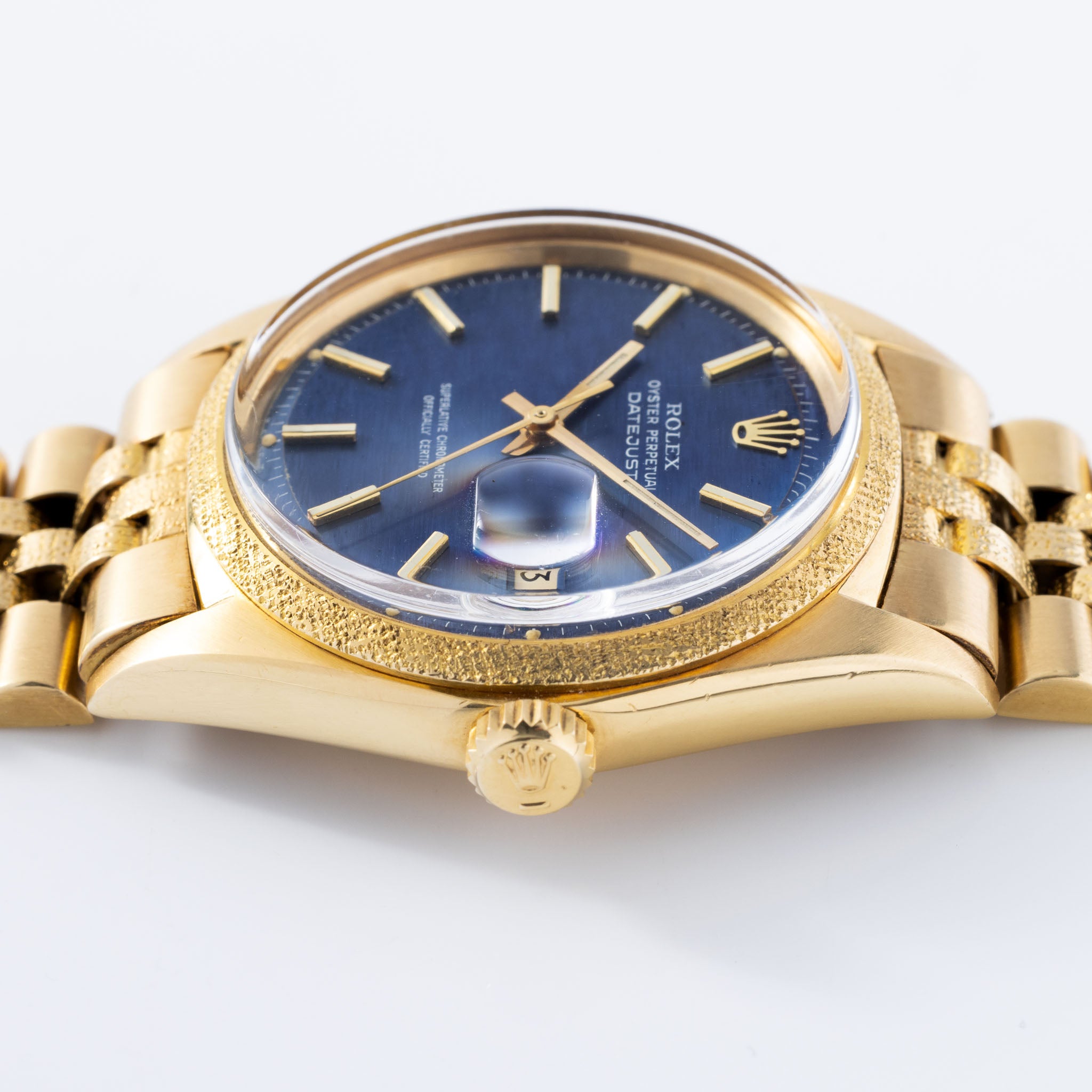 Rolex Datejust Referenz 1611 Morellis Mit Blauem Shantung Zifferblatt