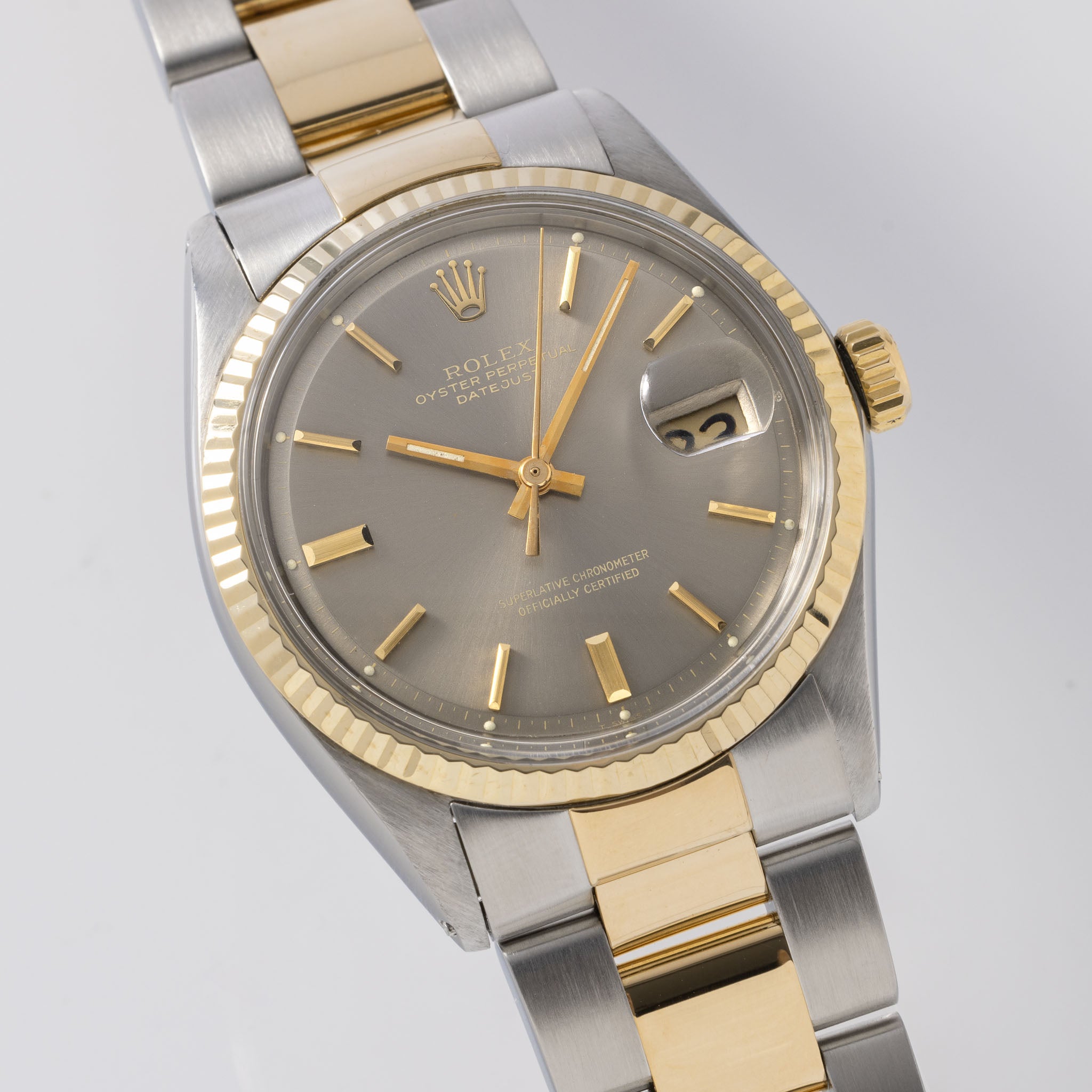  Rolex Datejust 1601/3 Graues Ghost Soleil Zifferblatt