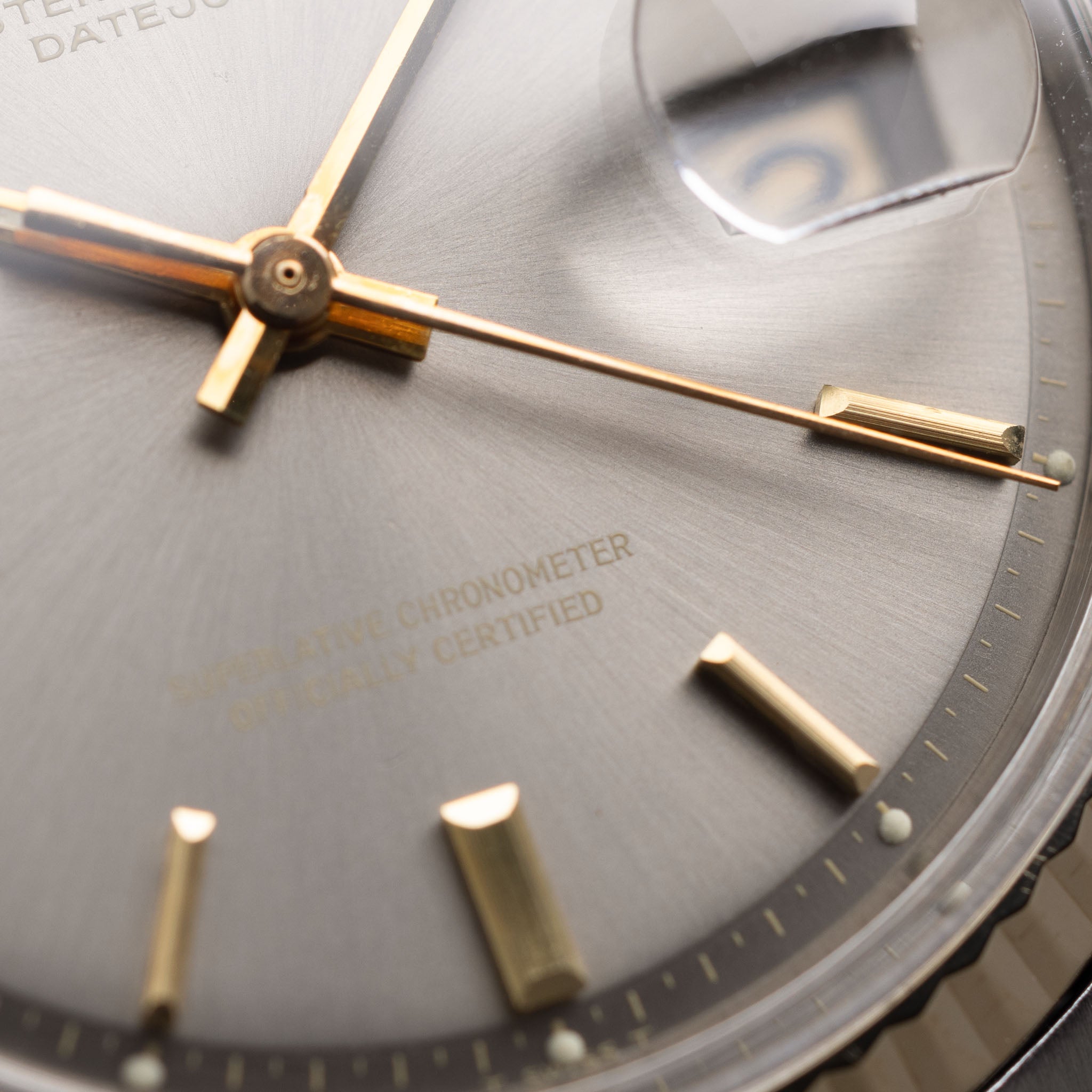  Rolex Datejust 1601/3 Graues Ghost Soleil Zifferblatt