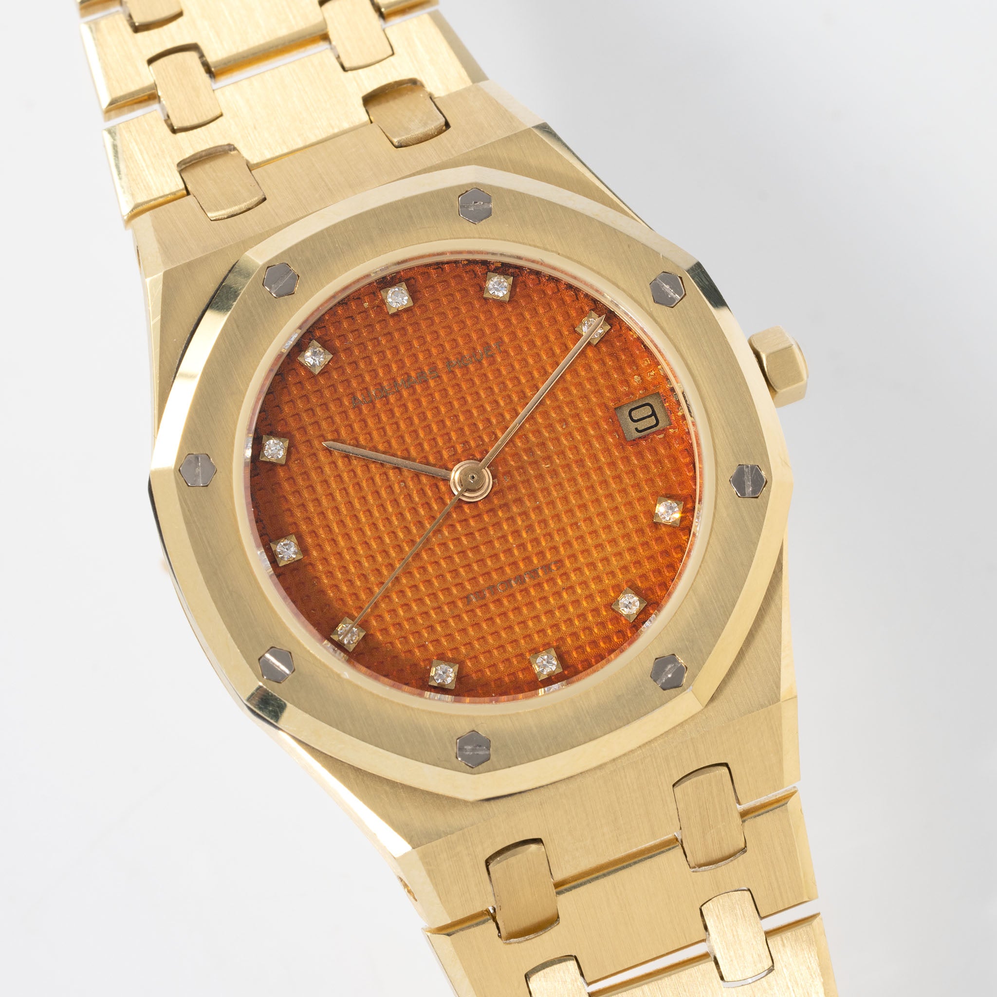 Audemars Piguet Royal Oak 4100BA Orange Tropical Zifferblatt mit Diamanten