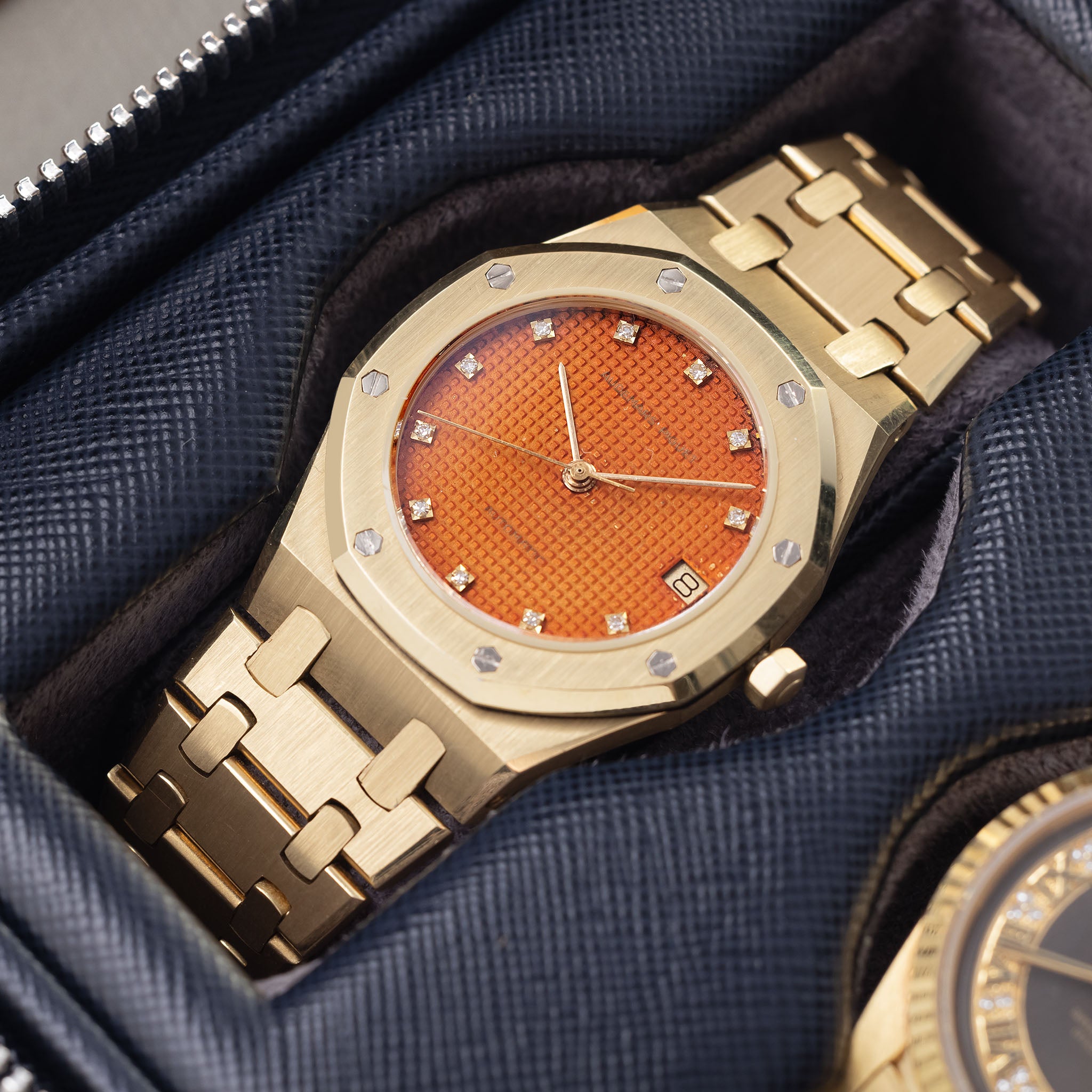 Audemars Piguet Royal Oak 4100BA Orange Tropical Zifferblatt mit Diamanten
