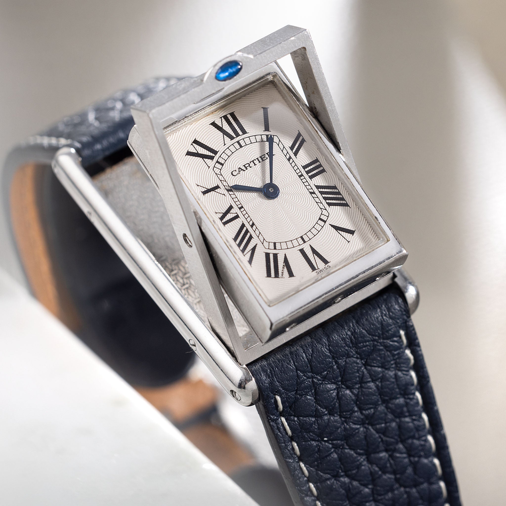Cartier Basculante 2390 Jumbo Stahl Handaufzug