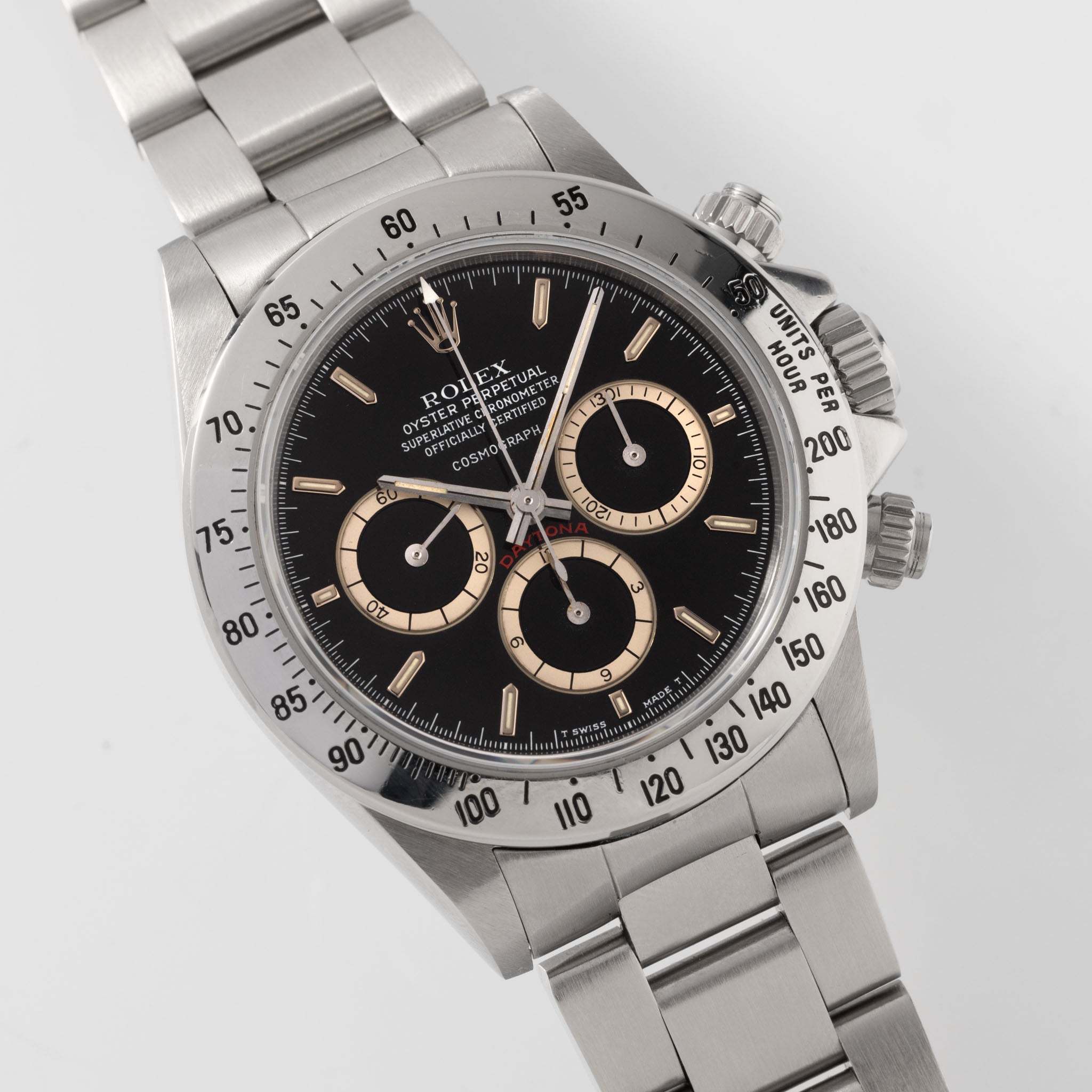 Rolex Daytona 16520 Schwarzes Floating Zifferblatt mit Papieren