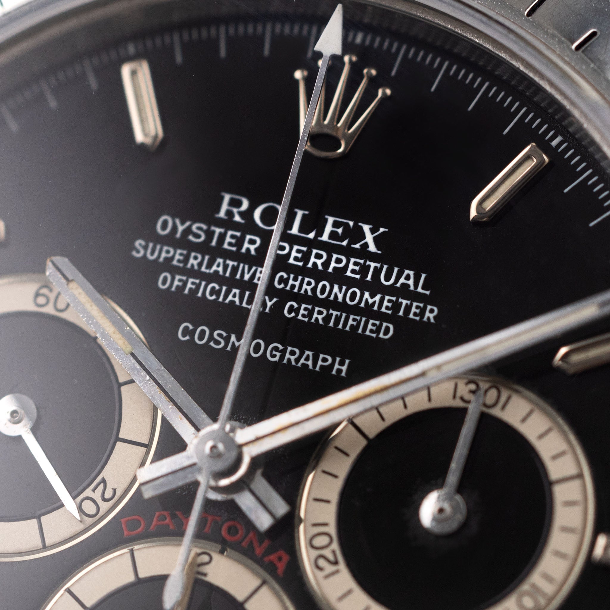 Rolex Daytona 16520 Schwarzes Floating Zifferblatt mit Papieren