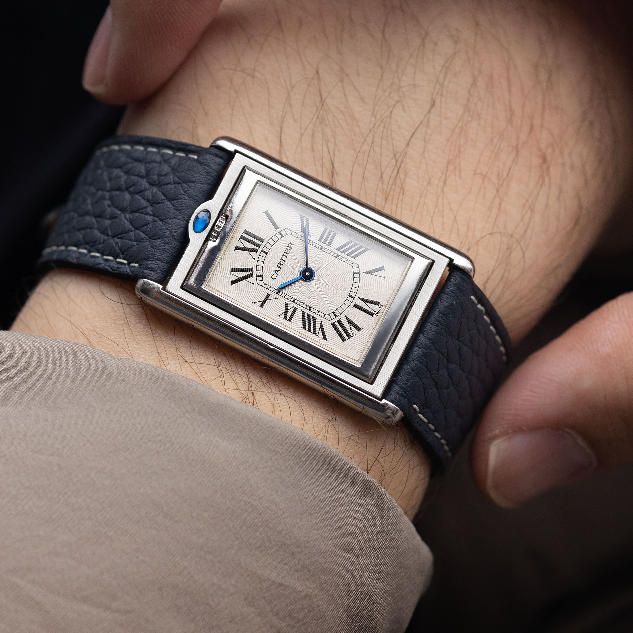 Cartier Basculante 2390 Jumbo Stahl Handaufzug
