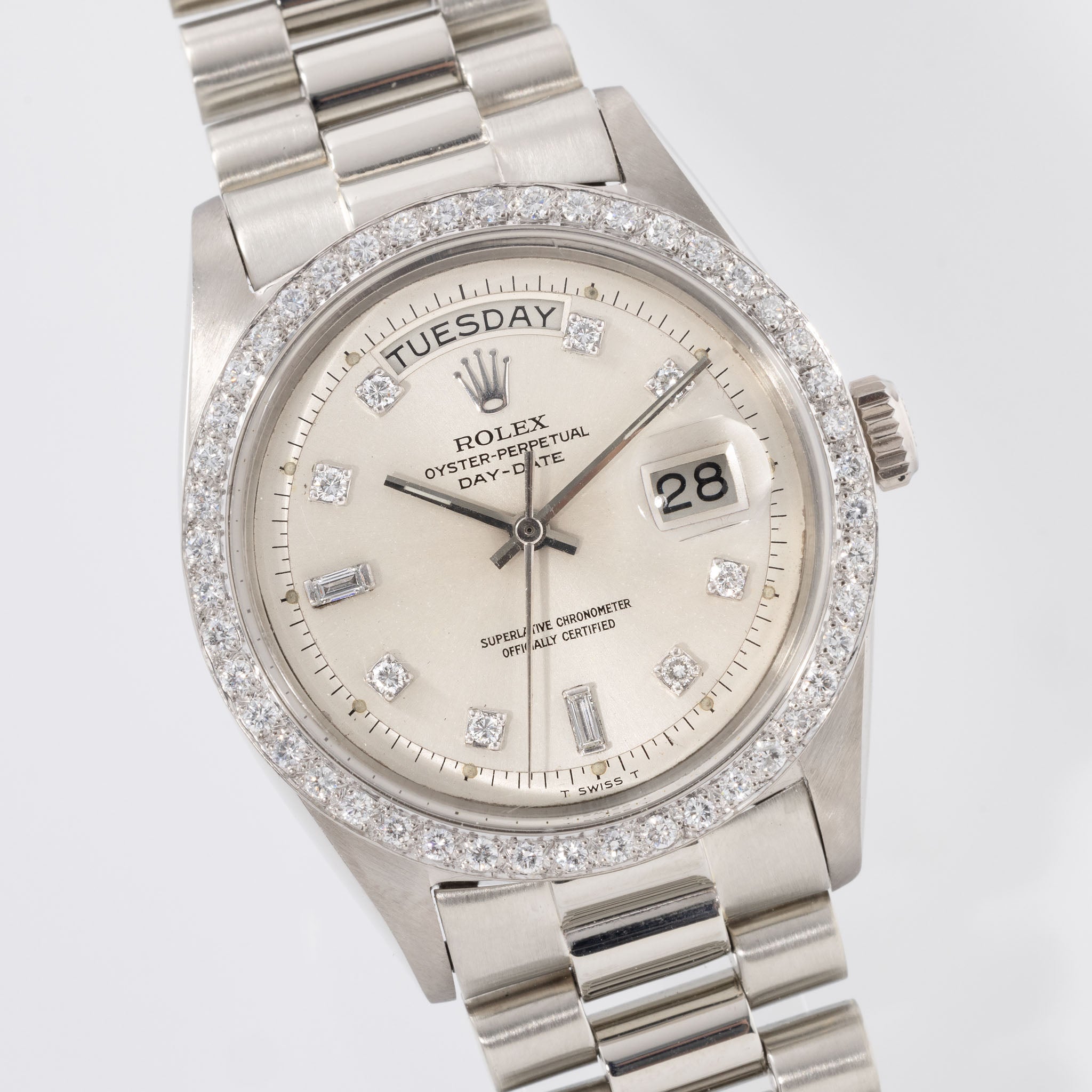 Rolex Day-Date White Gold Diamond Set Dial ref 1803