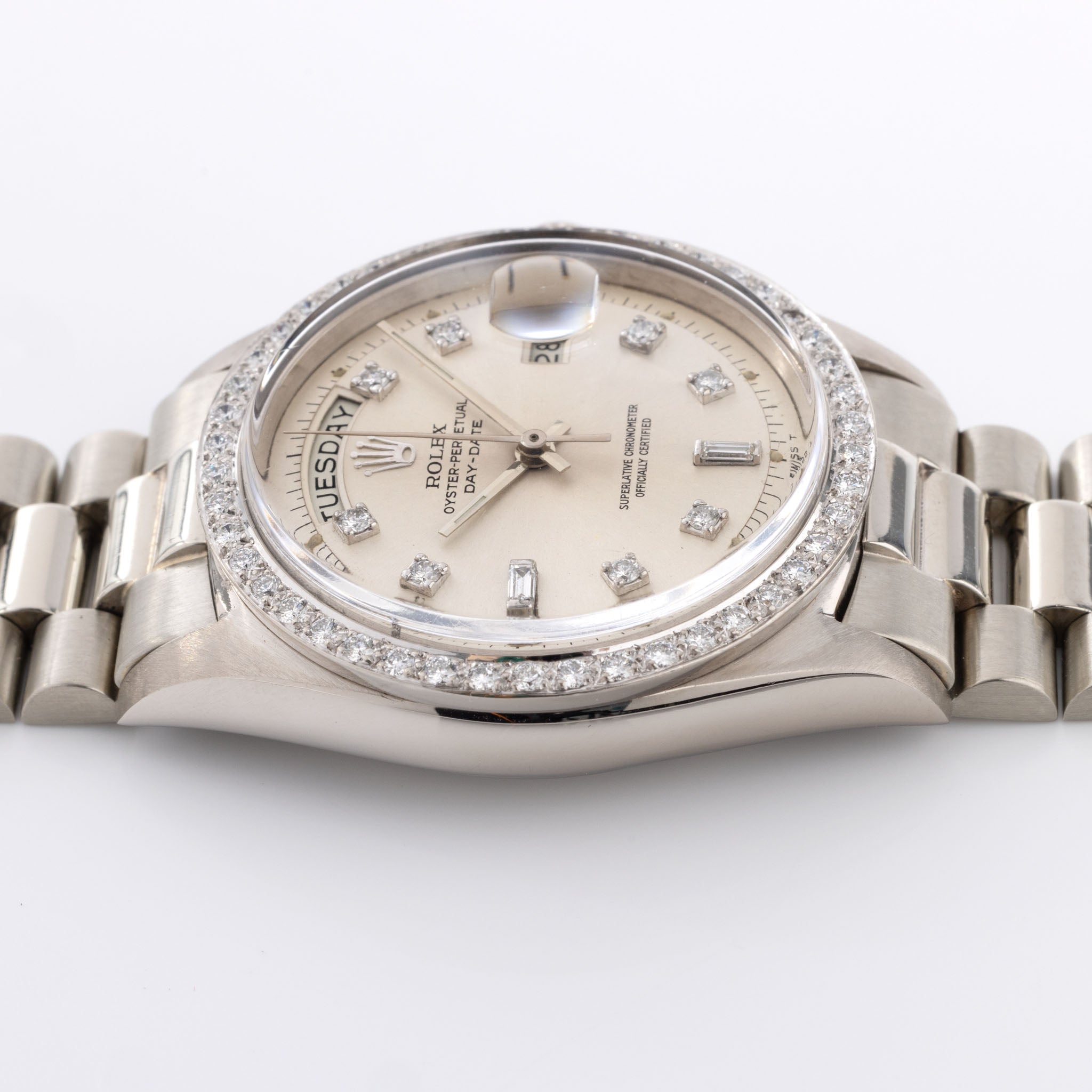 Rolex Day-Date White Gold Diamond Set Dial ref 1803