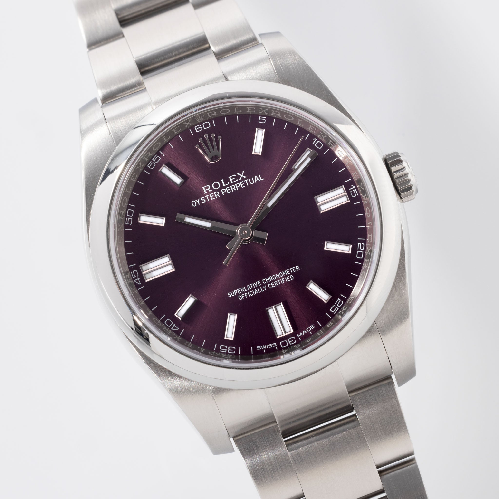 Rolex Oyster Perpetual Grape Dial ref 116000