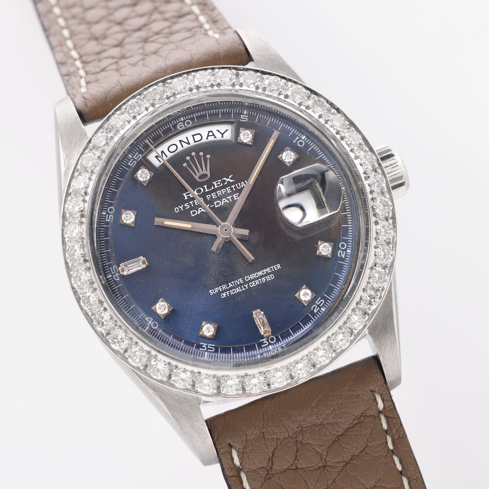 Rolex Day-date 1804 White Gold Blue Colour Change Dial