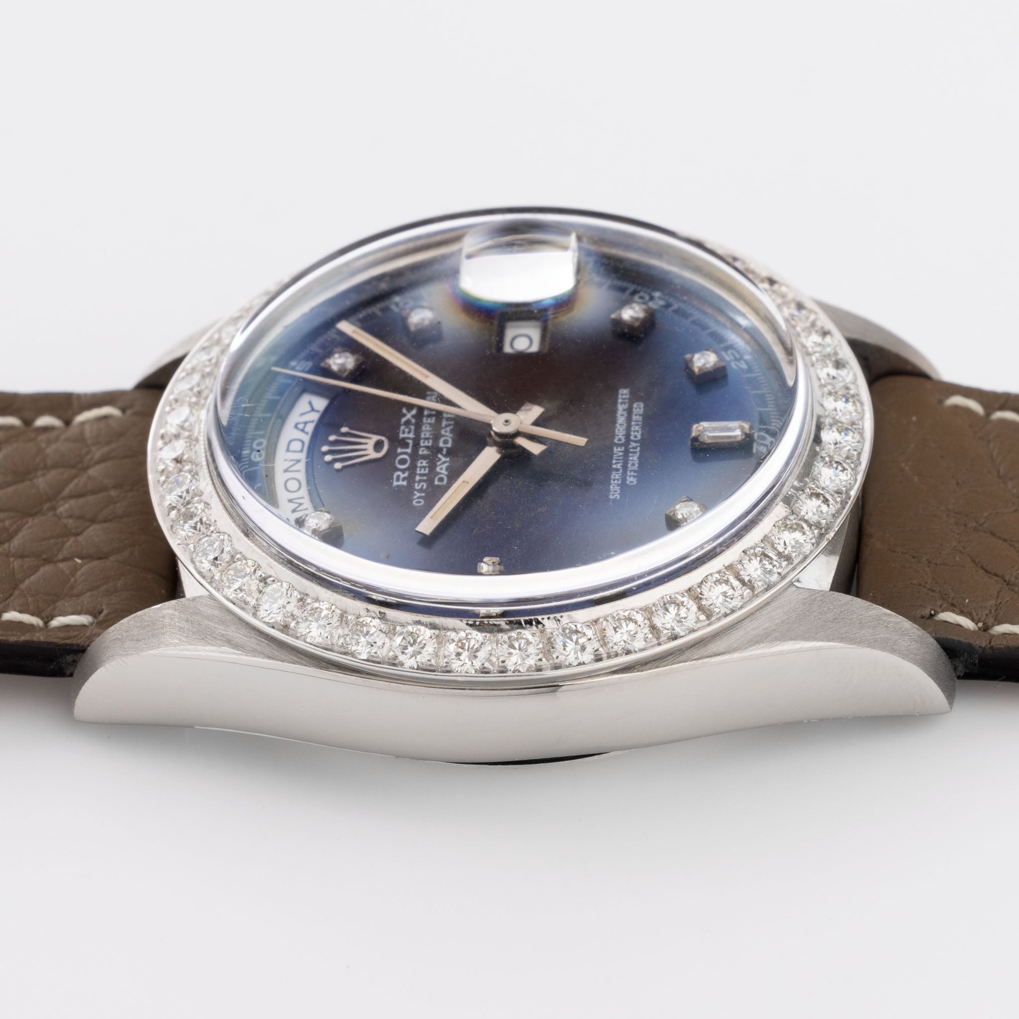 Rolex Day-date 1804 White Gold Blue Colour Change Dial