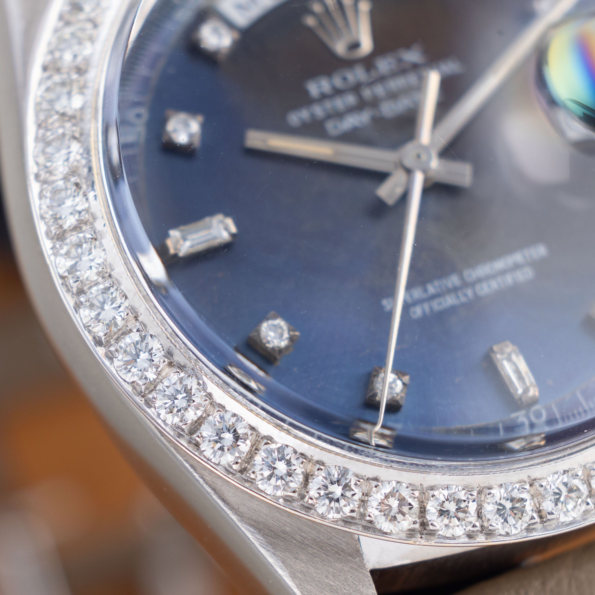Rolex Day-date 1804 White Gold Blue Colour Change Dial