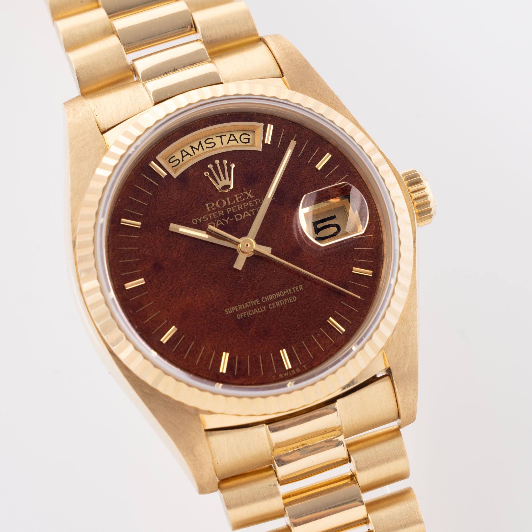Rolex Day-Date Wood Dial Ref 18038 with Papers