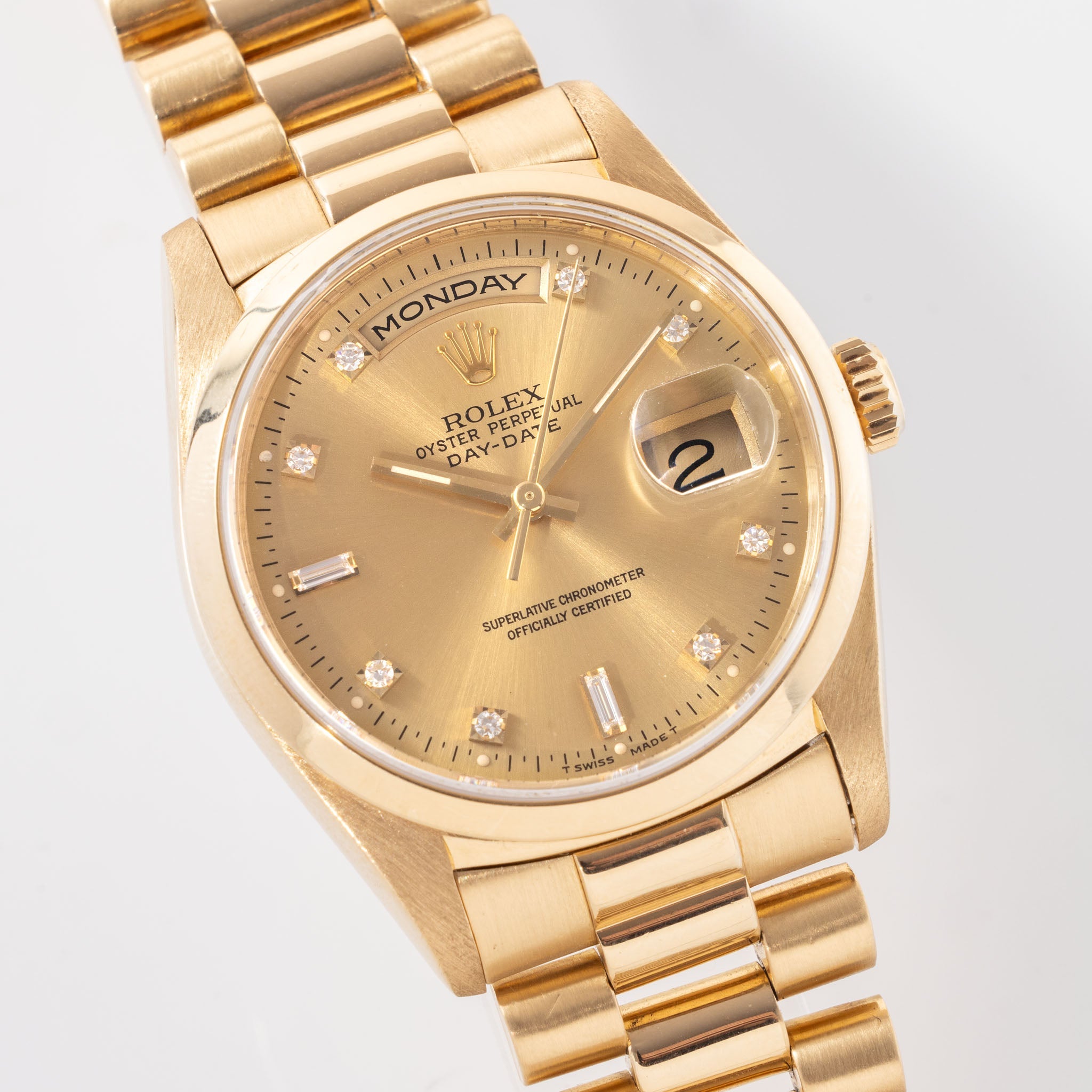 Rolex Day-Date Champagne Diamond Dial Ref 18208