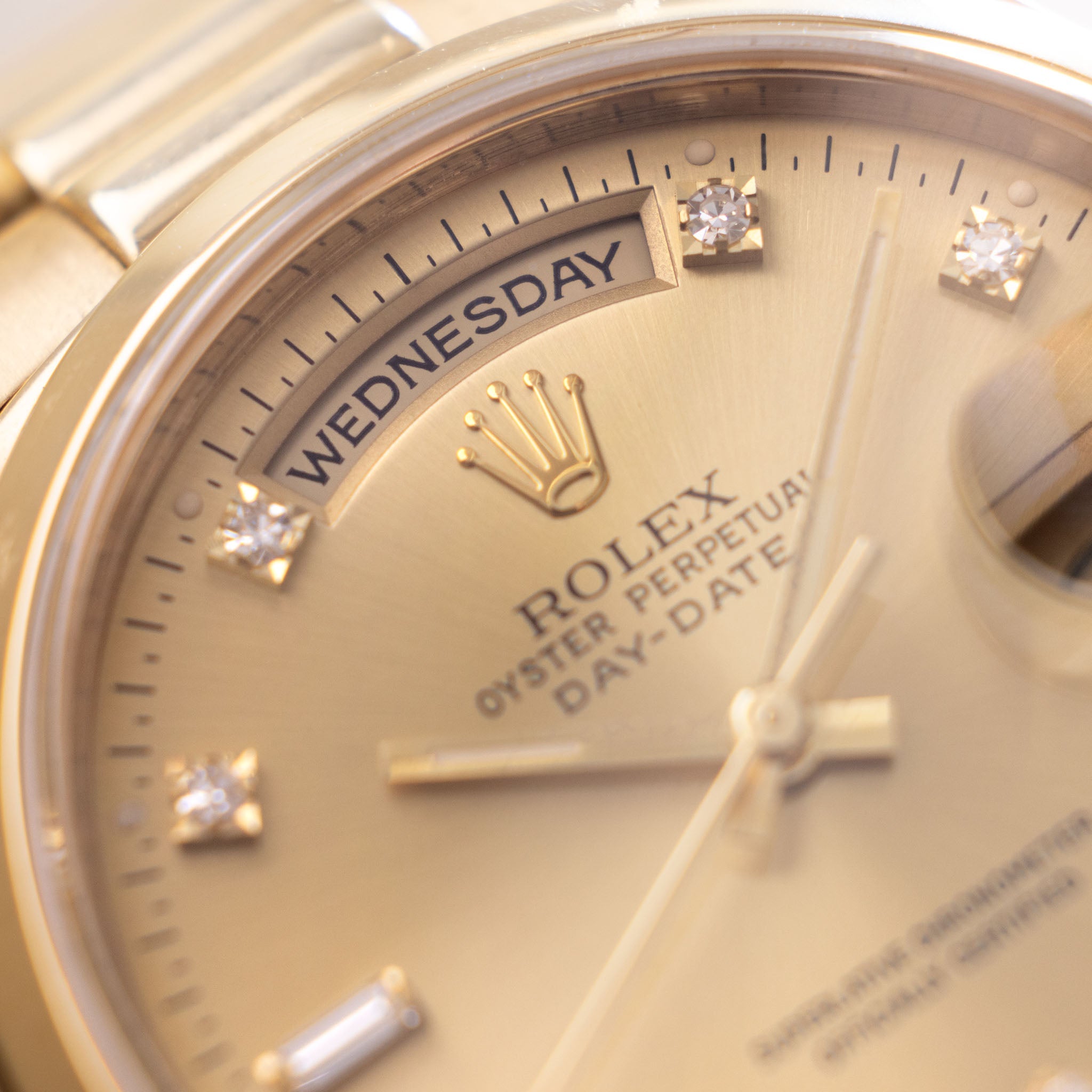 Rolex Day-Date Champagne Diamond Dial Ref 18208