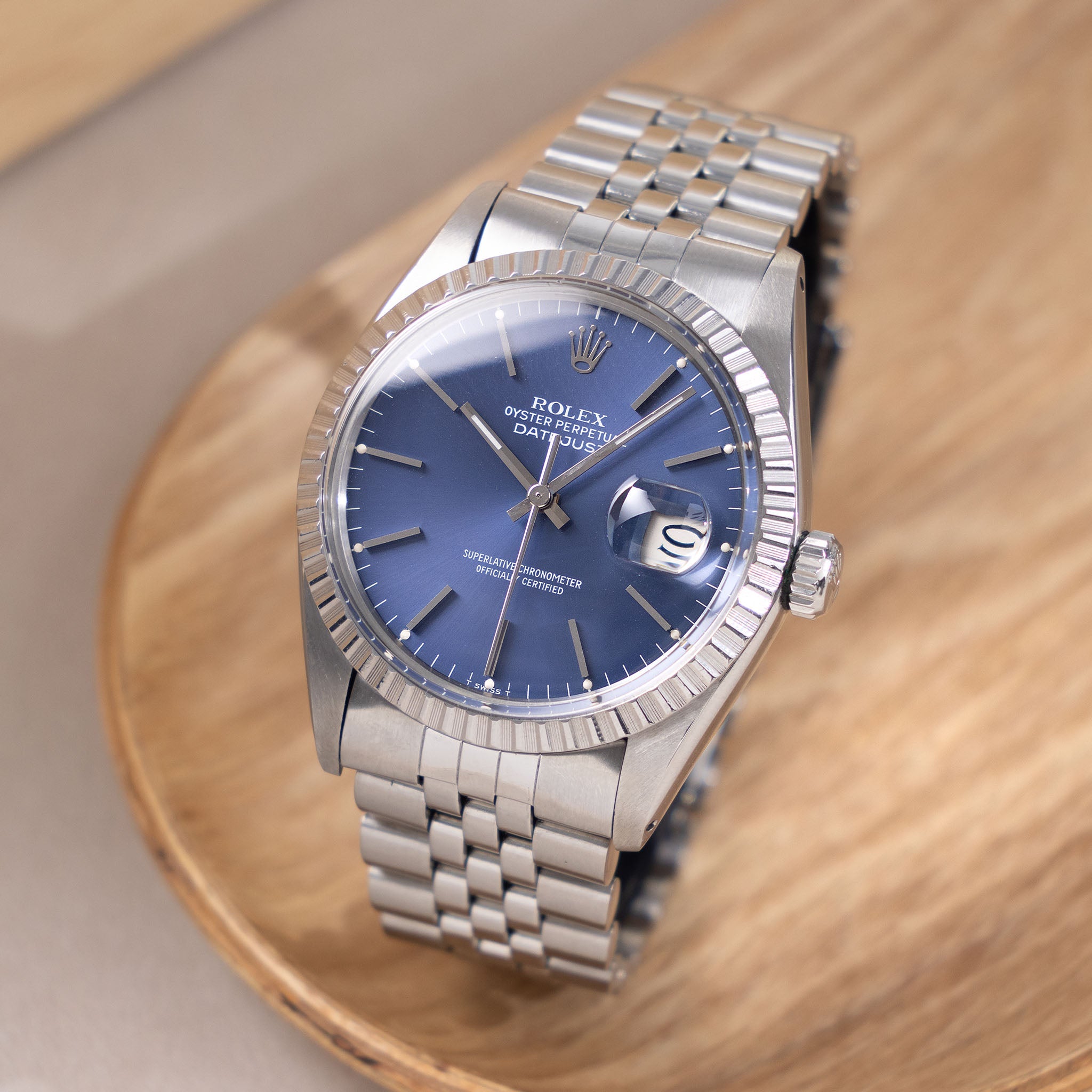 Rolex Datejust 16030 mit blauem Zifferblatt