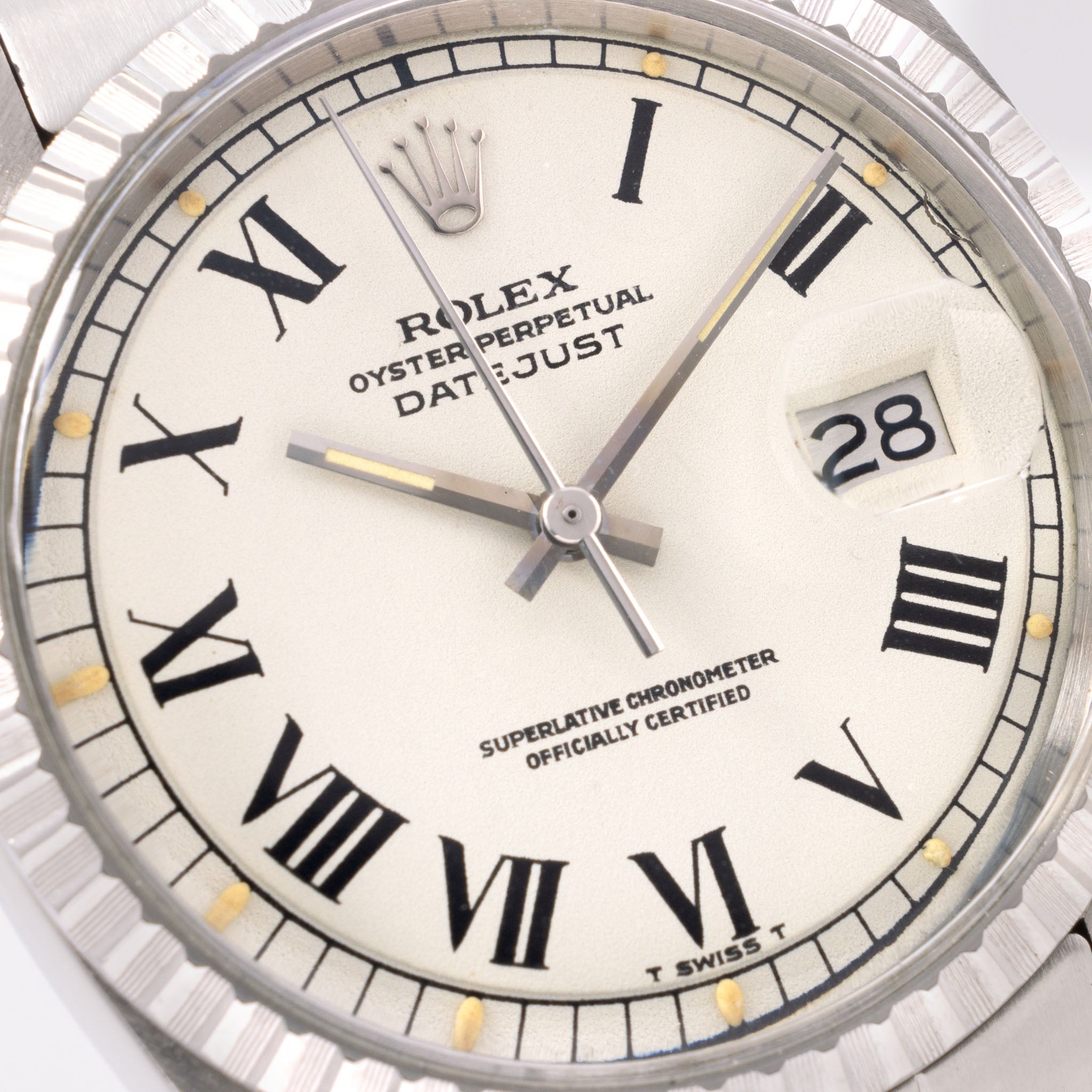 Rolex Datejust White Buckley Dial Ref 1603