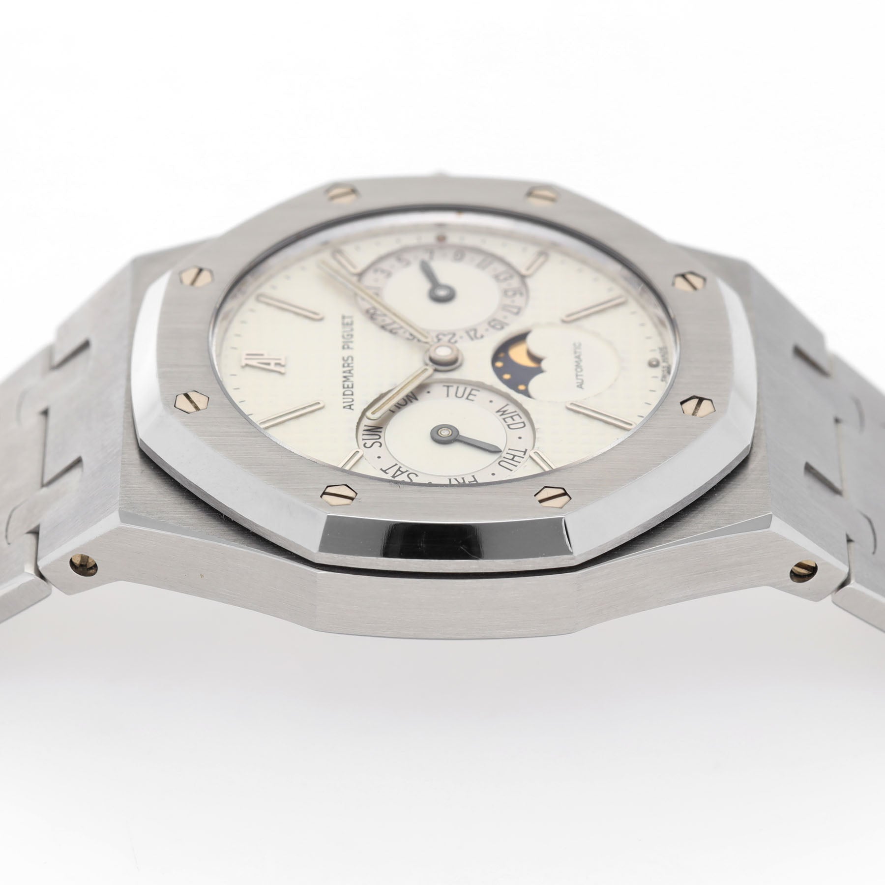 Audemars Piguet Royal Oak 25594ST Day Date Mondphase Creme Zifferblatt