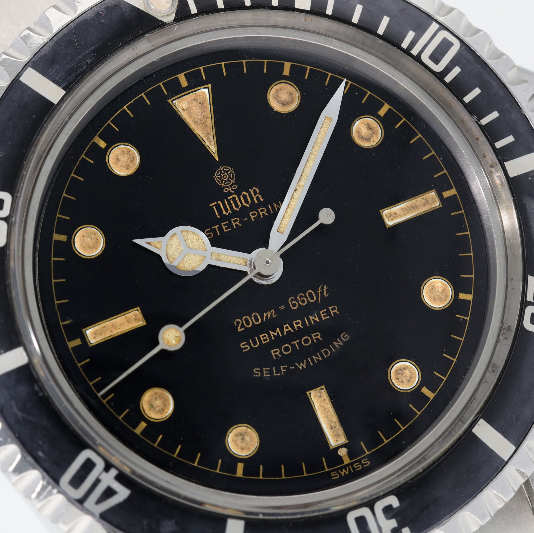Tudor Submariner ref 7928 exclamation mark Chapter ring dial PCG case