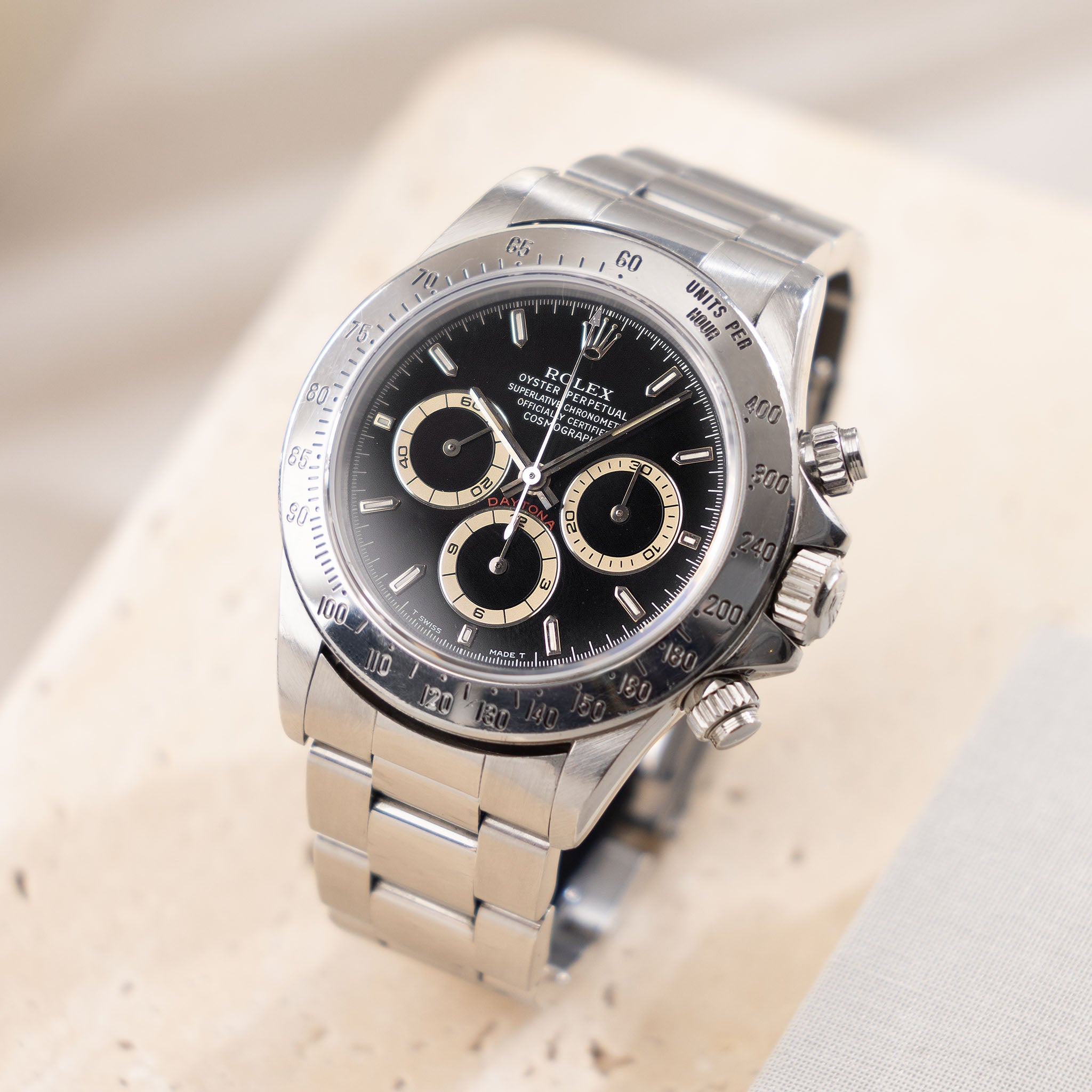 Rolex Cosmograph Daytona Black Dial Box and Papers Ref 16520