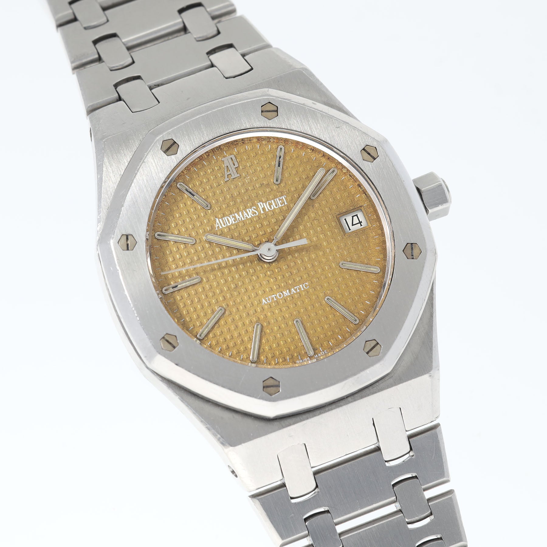 AUDEMARS PIGUET ROYAL OAK 14790 CARAMEL TROPICAL Zifferblatt Mit Papieren