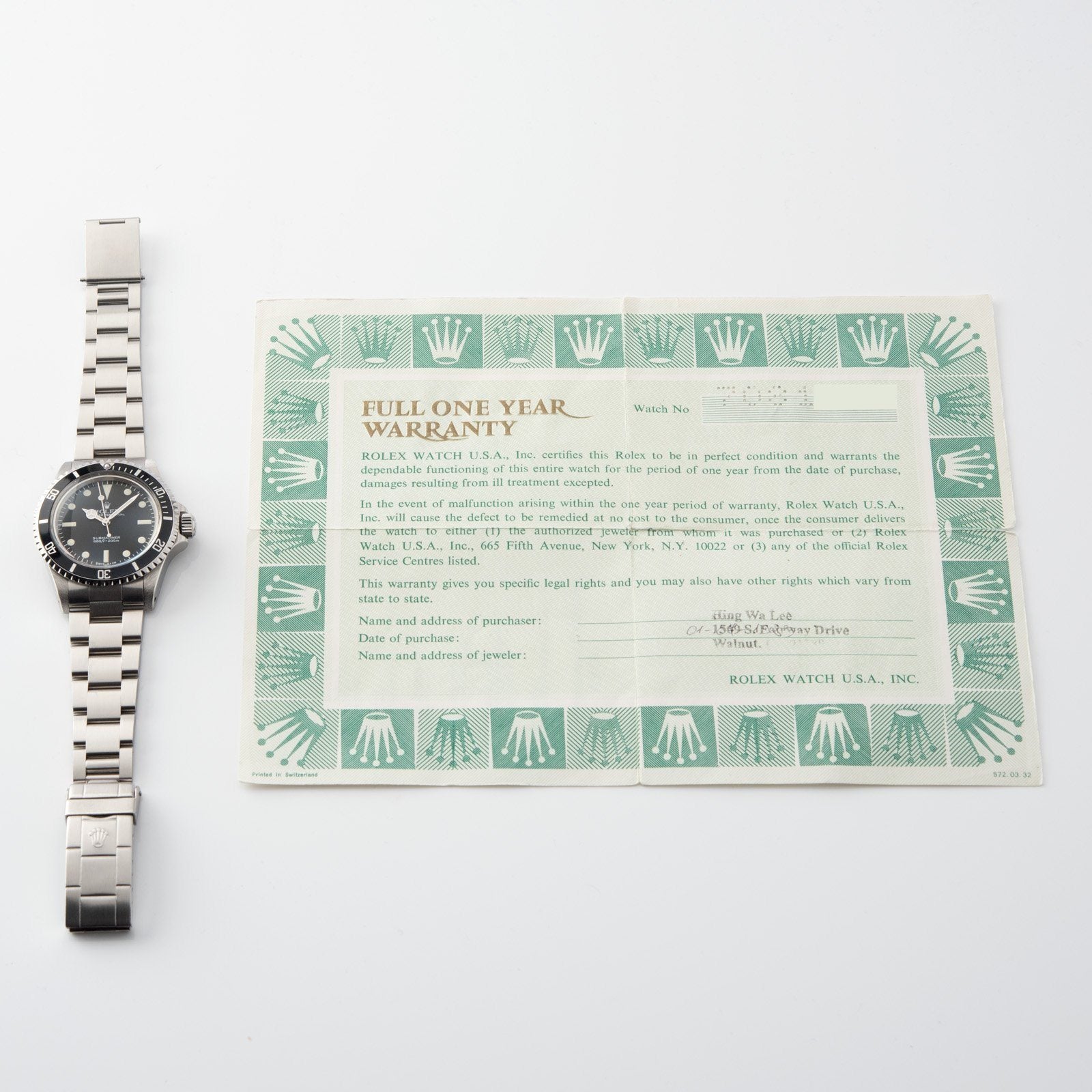 Rolex 5513 Submariner Mk5 Maxi Dial Ghost Bezel