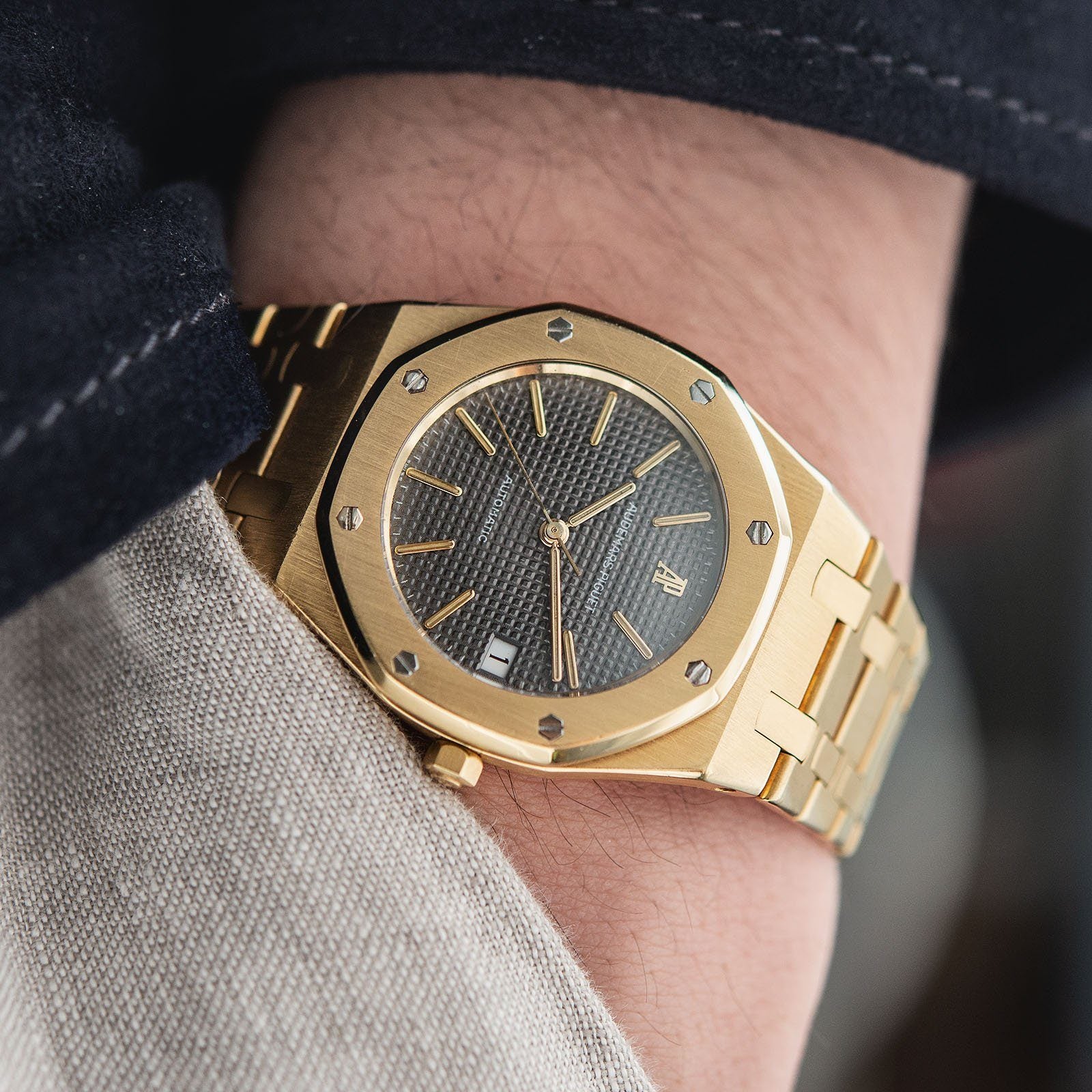 Audemars Piguet Royal Oak Yellow Gold Grey Dial 4100 BA