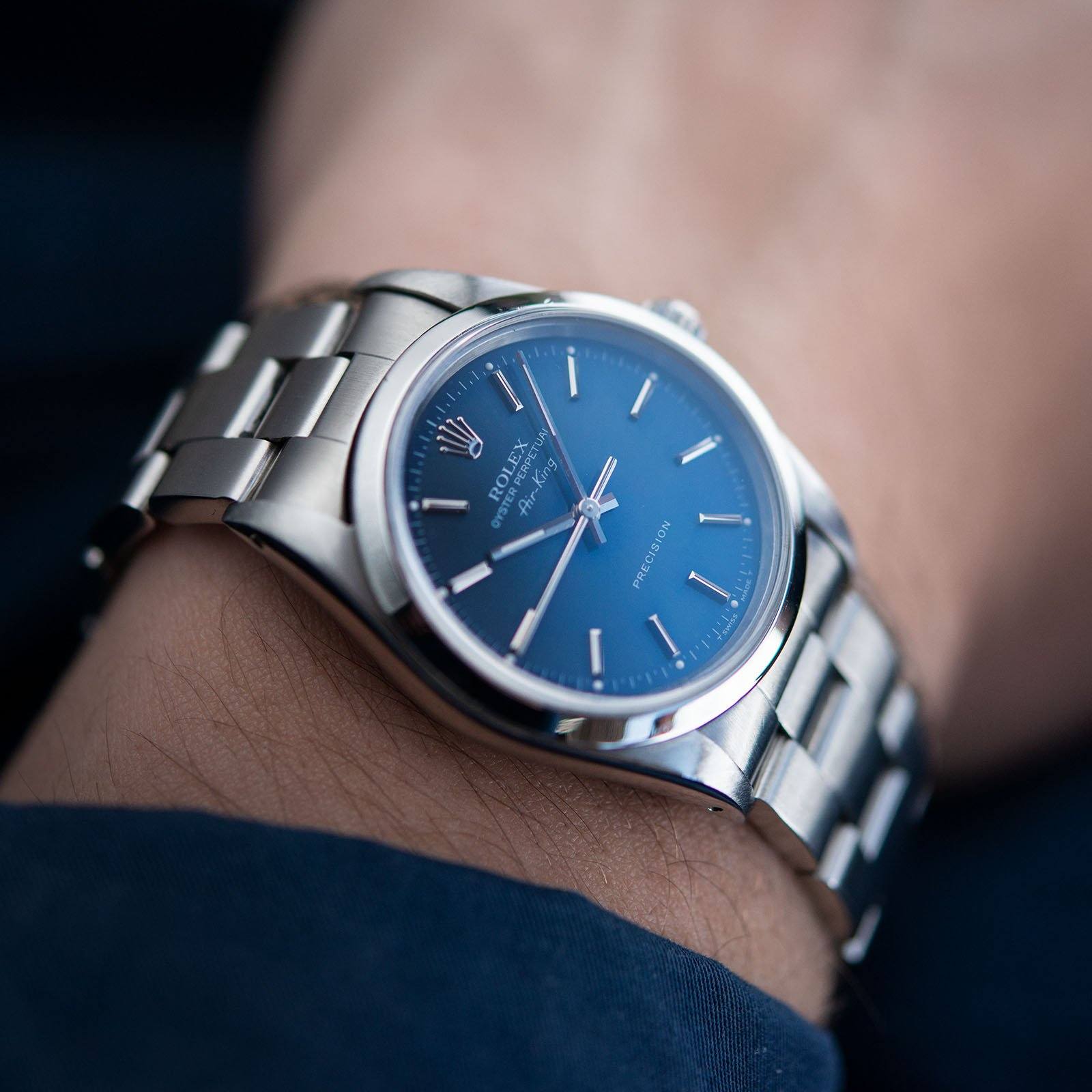 Rolex Air King Reference 14000 Blue Soleil Dial