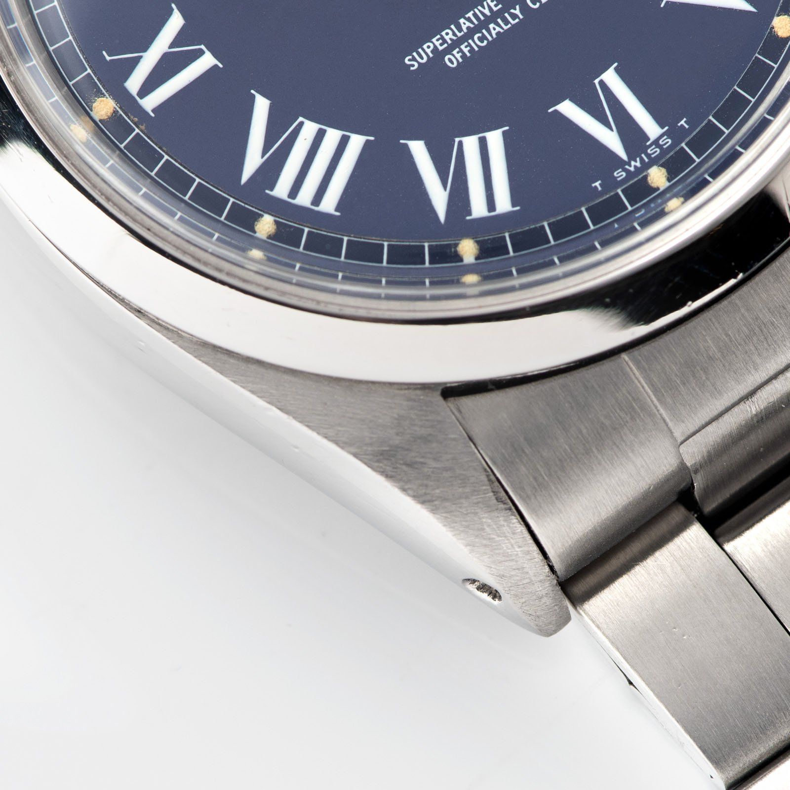 Rolex Datejust Reference 1600 Blue Buckley Dial