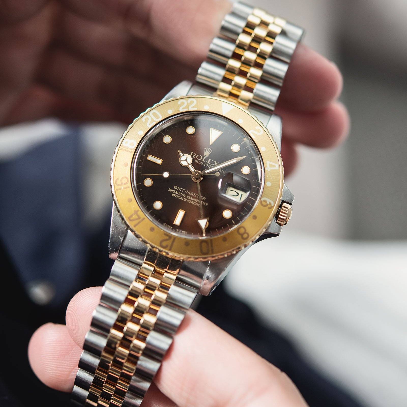 Rolex 16753 Brown Dial GMT Master