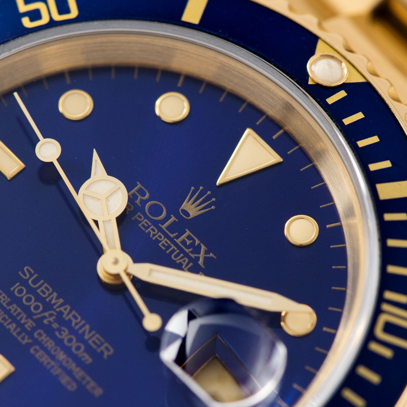 Rolex Submariner Date Purple Dial Yellow Gold 16618