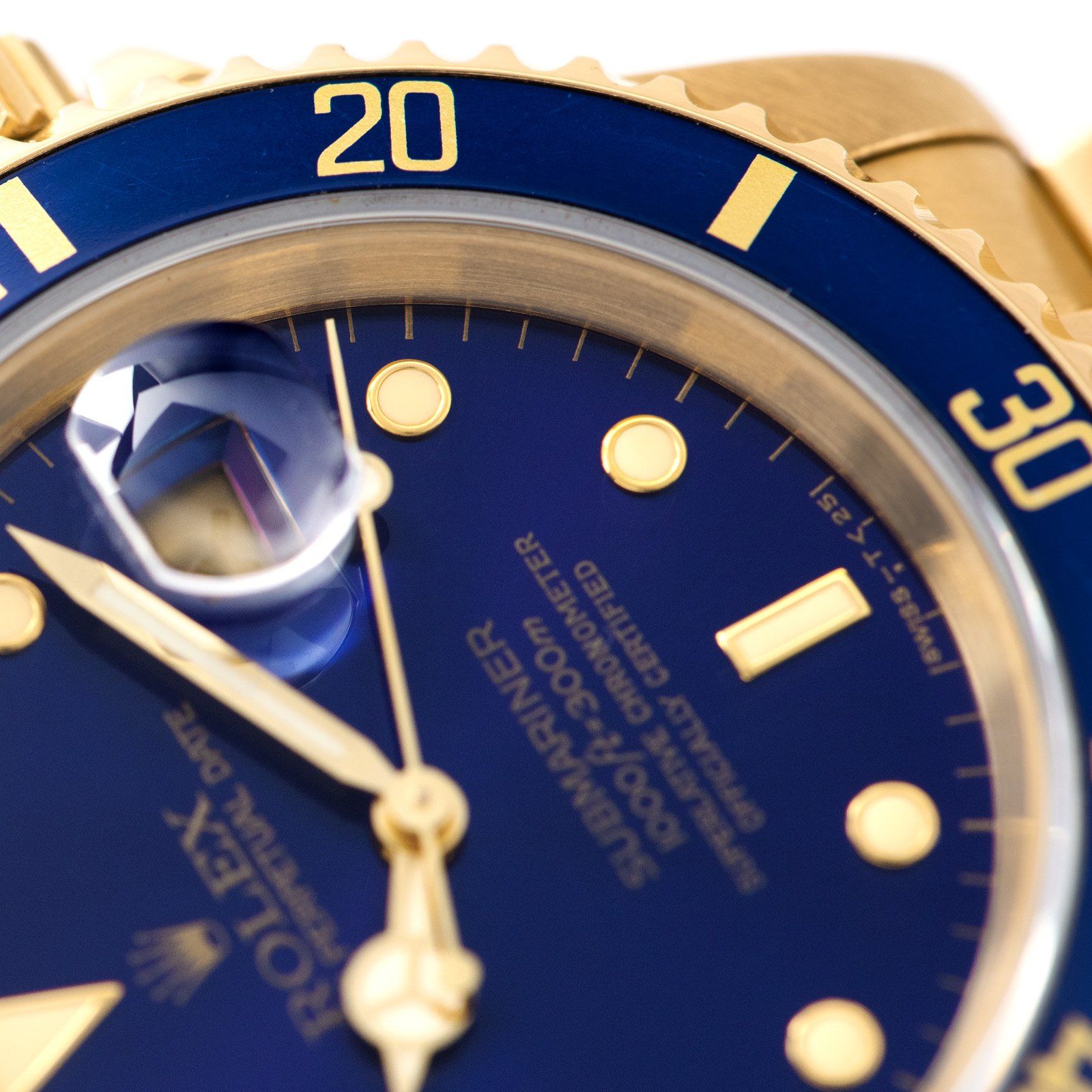 Rolex Submariner Date Purple Dial Yellow Gold 16618