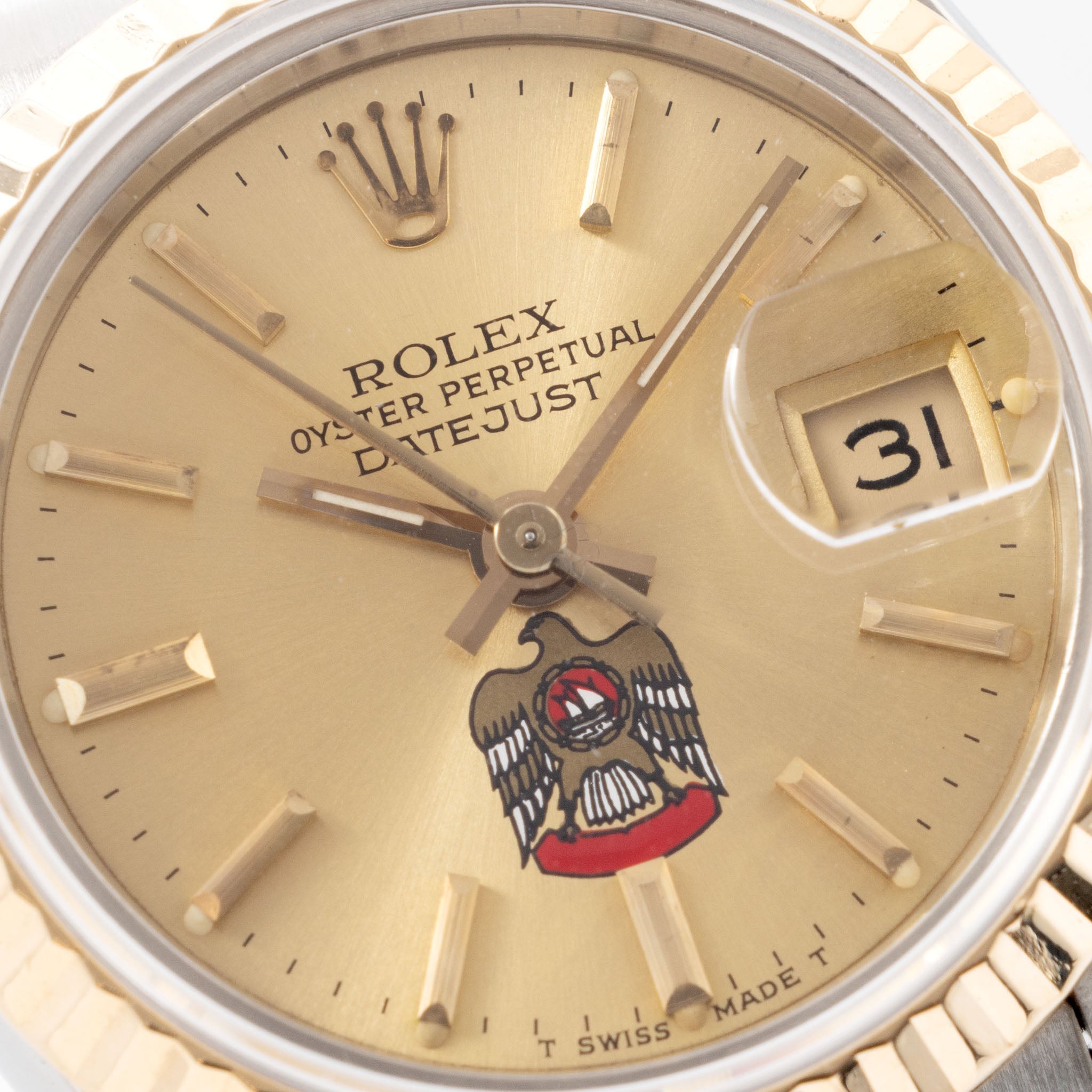 Rolex Lady Datejust Steel and Gold UAE Desert Eagle Dial Ref 69173