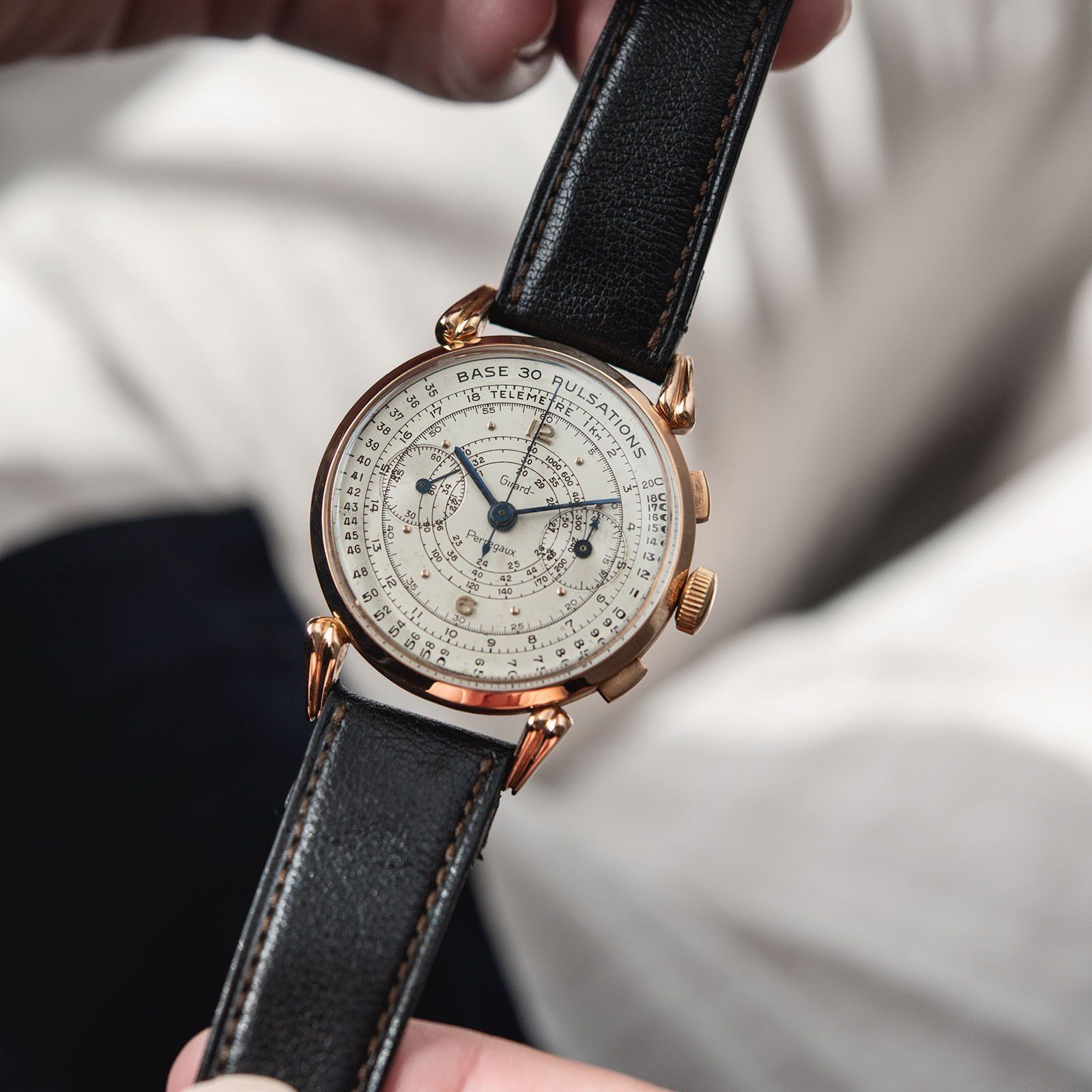 Girard Perregaux Pink Gold Pulsations Chronograph 1950s