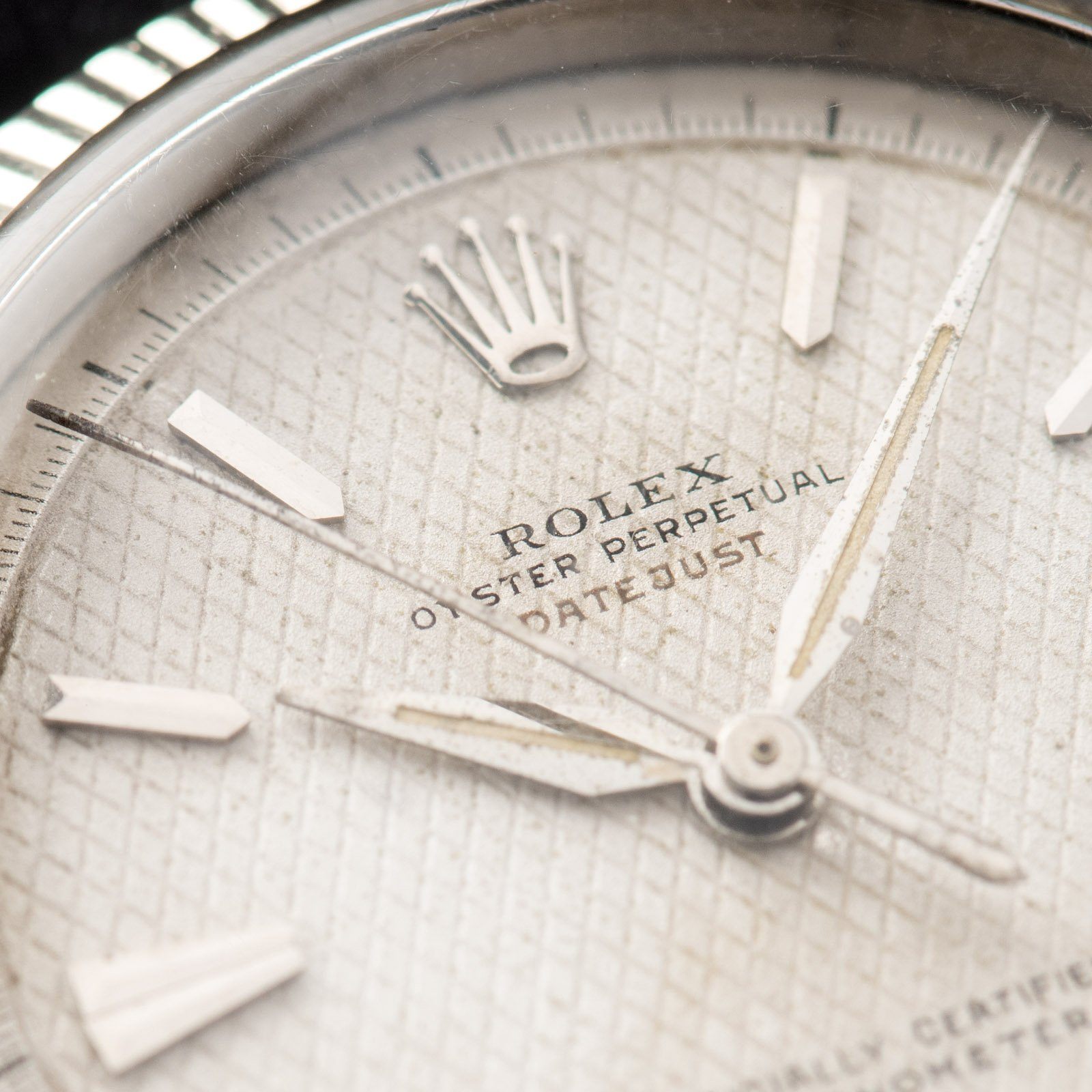 Rolex Datejust Ovettone White Honeycomb Dial 6306