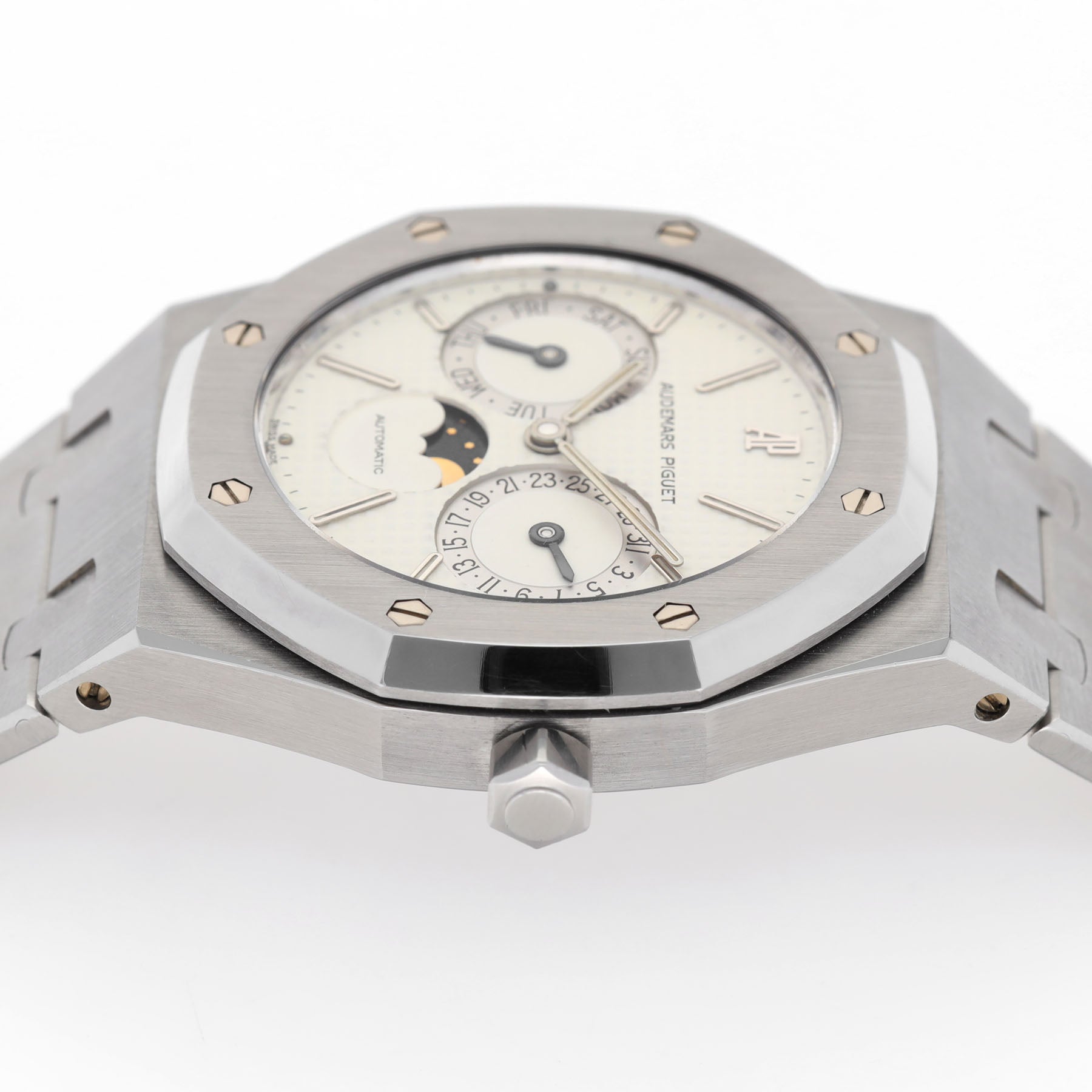 Audemars Piguet Royal Oak 25594ST Day Date Mondphase Creme Zifferblatt